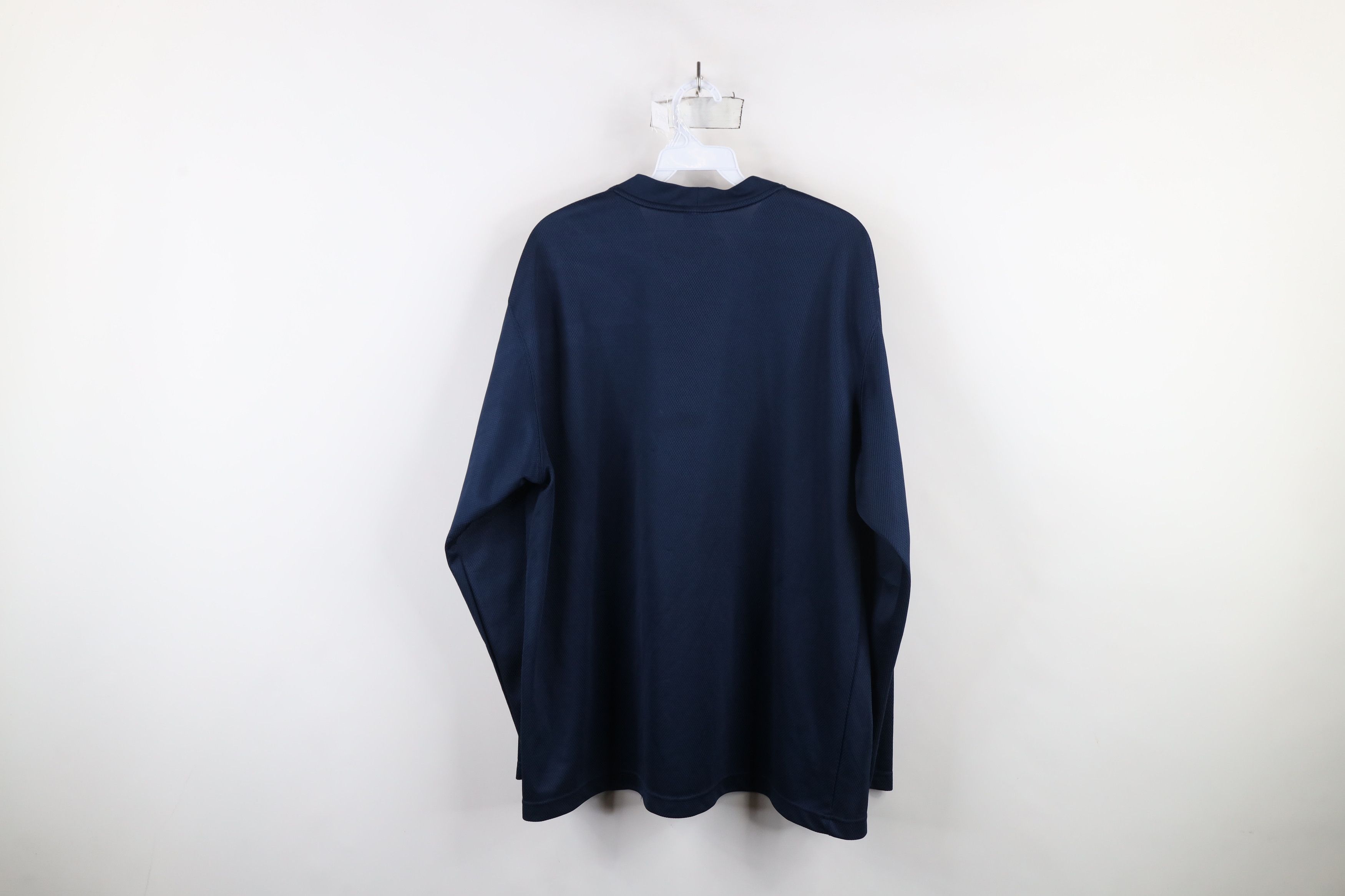 Nike × Vintage Vintage Y2K Nike Mini Swoosh Knit Long Sleeve T-Shirt Blue Size US XL / EU 56 / 4 - 12 Thumbnail