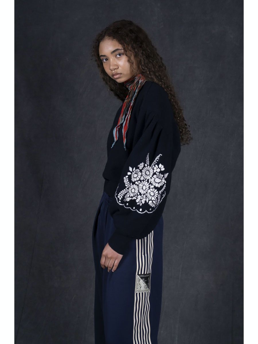 Kapital Kapital buffered-sleeve sweatshirt Latvian embroidery Size S / US 4 / IT 40 - 5 Thumbnail