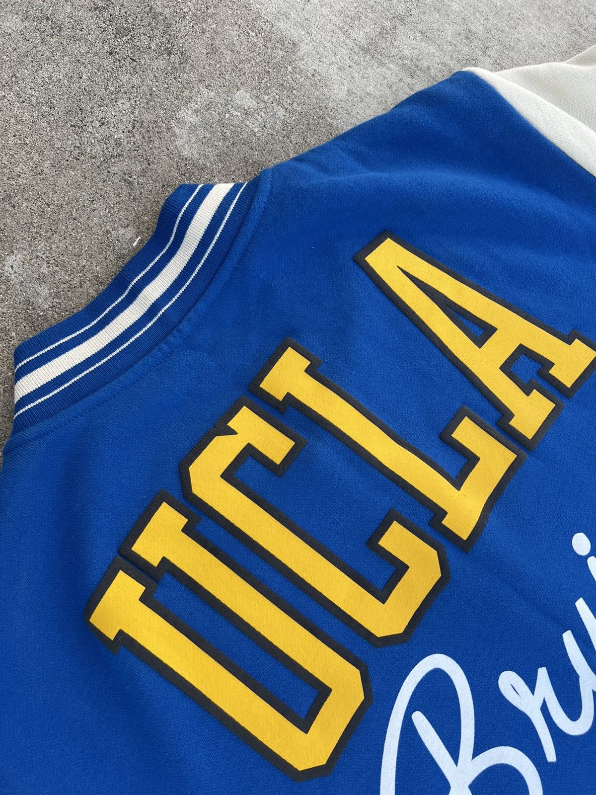 Highsnobiety × Market UCLA x Market x Highsnobiety Fleece Varsity Jacket - Blue Size US XL / EU 56 / 4 - 5 Thumbnail