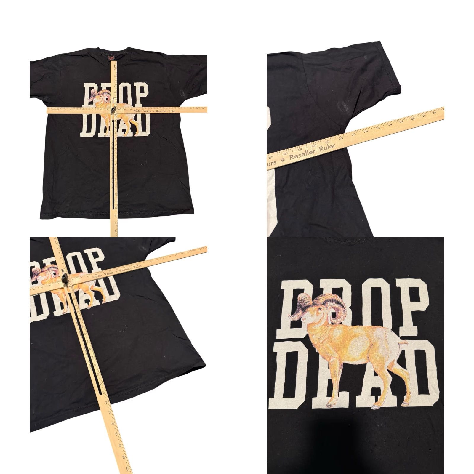Vintage Drop Dead X Drop Dead Clothing Goat Shirt XL Black Men T-Shirt Short Sleeve Cotton Band Metal Vintage: No Size US XL / EU 56 / 4 - 9 Thumbnail