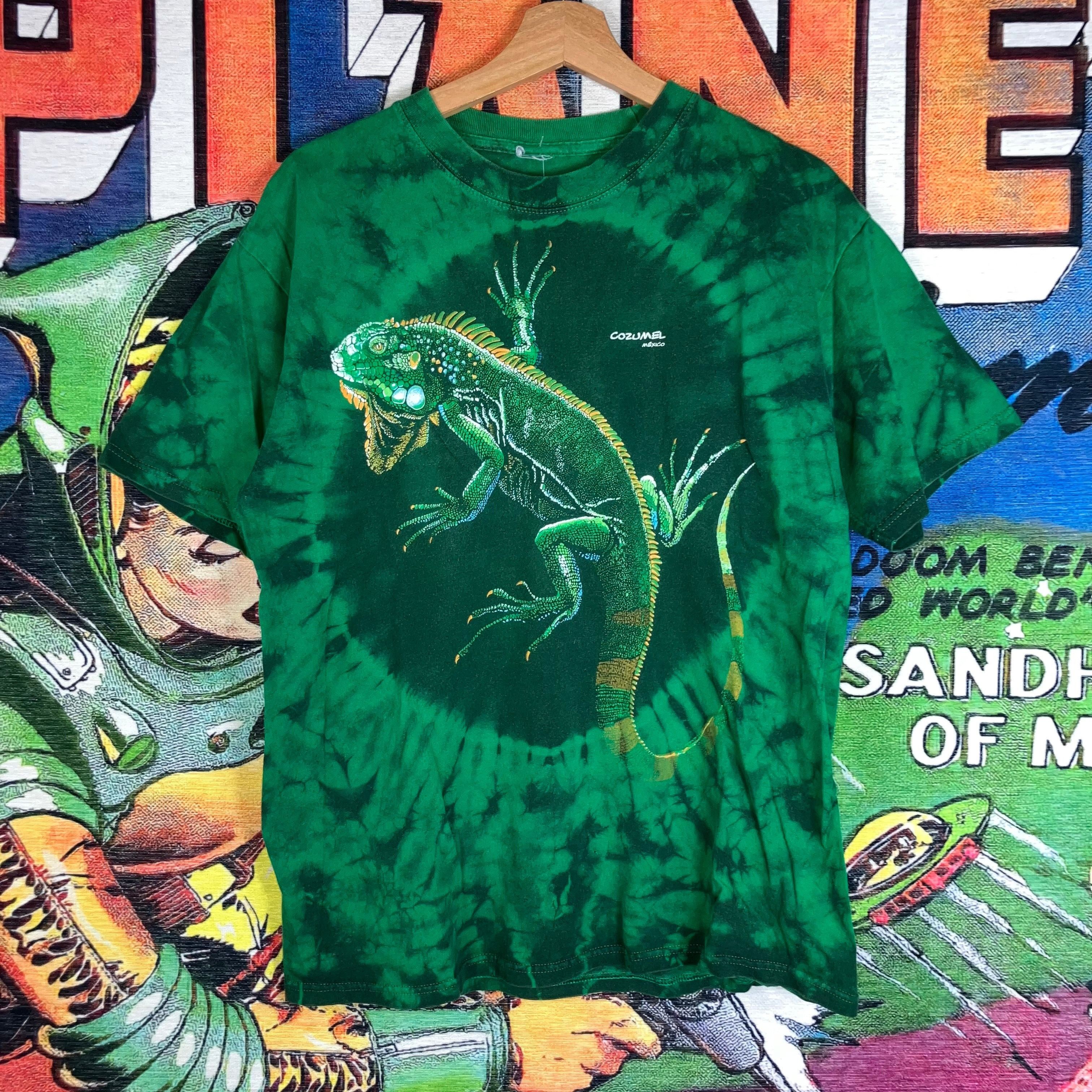 Vintage Y2K Cozumel Iguana Tie Dye Tee Size L Size US L / EU 52-54 / 3 - 1 Thumbnail