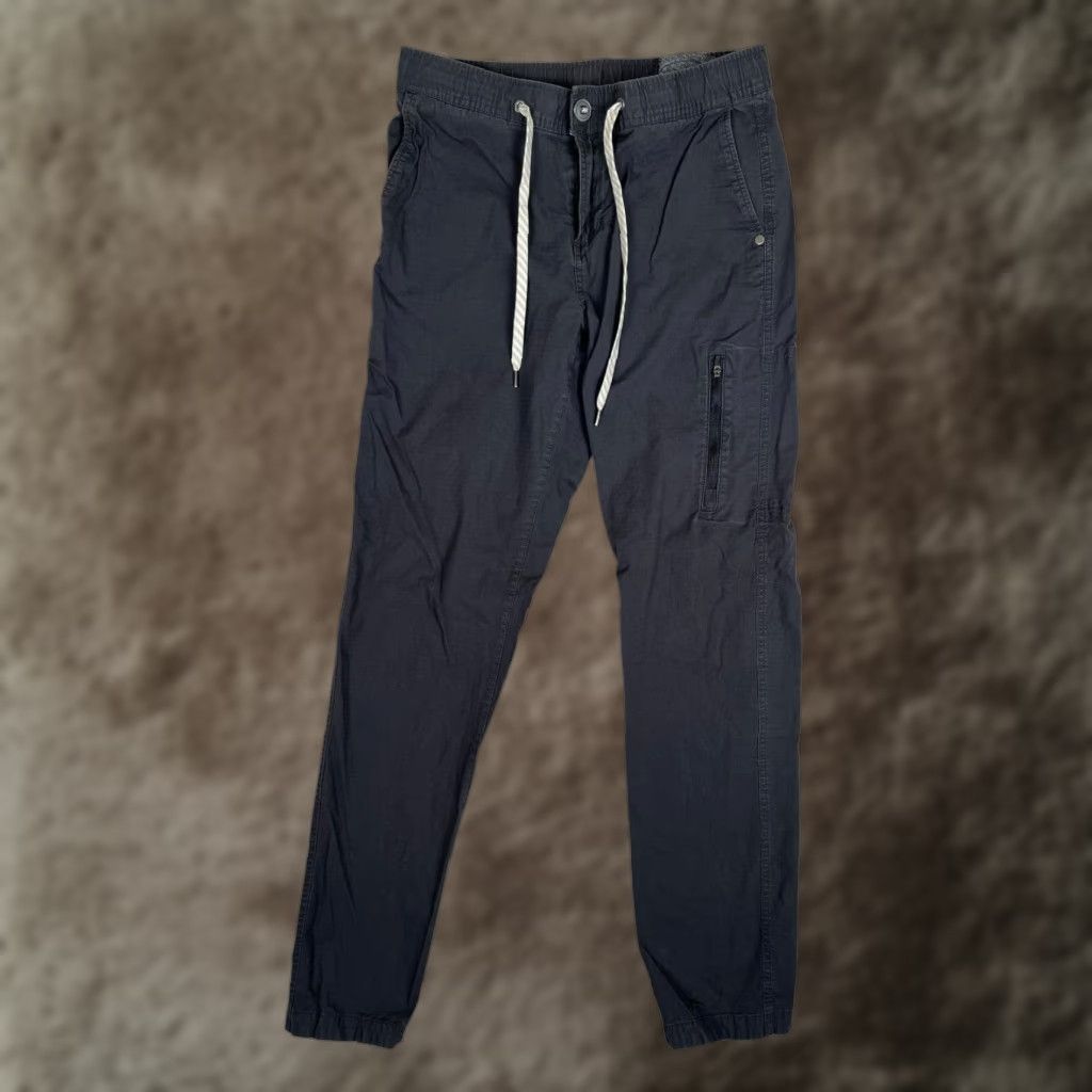 Vuori Vuori Jogger Pants Mens Small Gray Organic Cotton Stretch Zip Ripstop Size US 29 - 1 Thumbnail