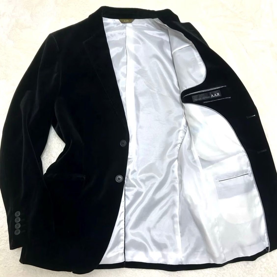Yohji Yamamoto Yohji Yamamoto A.A.R Velour Tailored Jacket Mens Cotton Black M Size US M / EU 48-50 / 2 - 2 Thumbnail