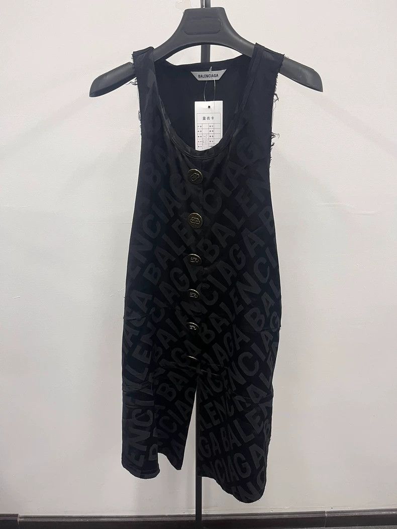 Balenciaga Vest and waistcoat printed with logo vest 2503-N