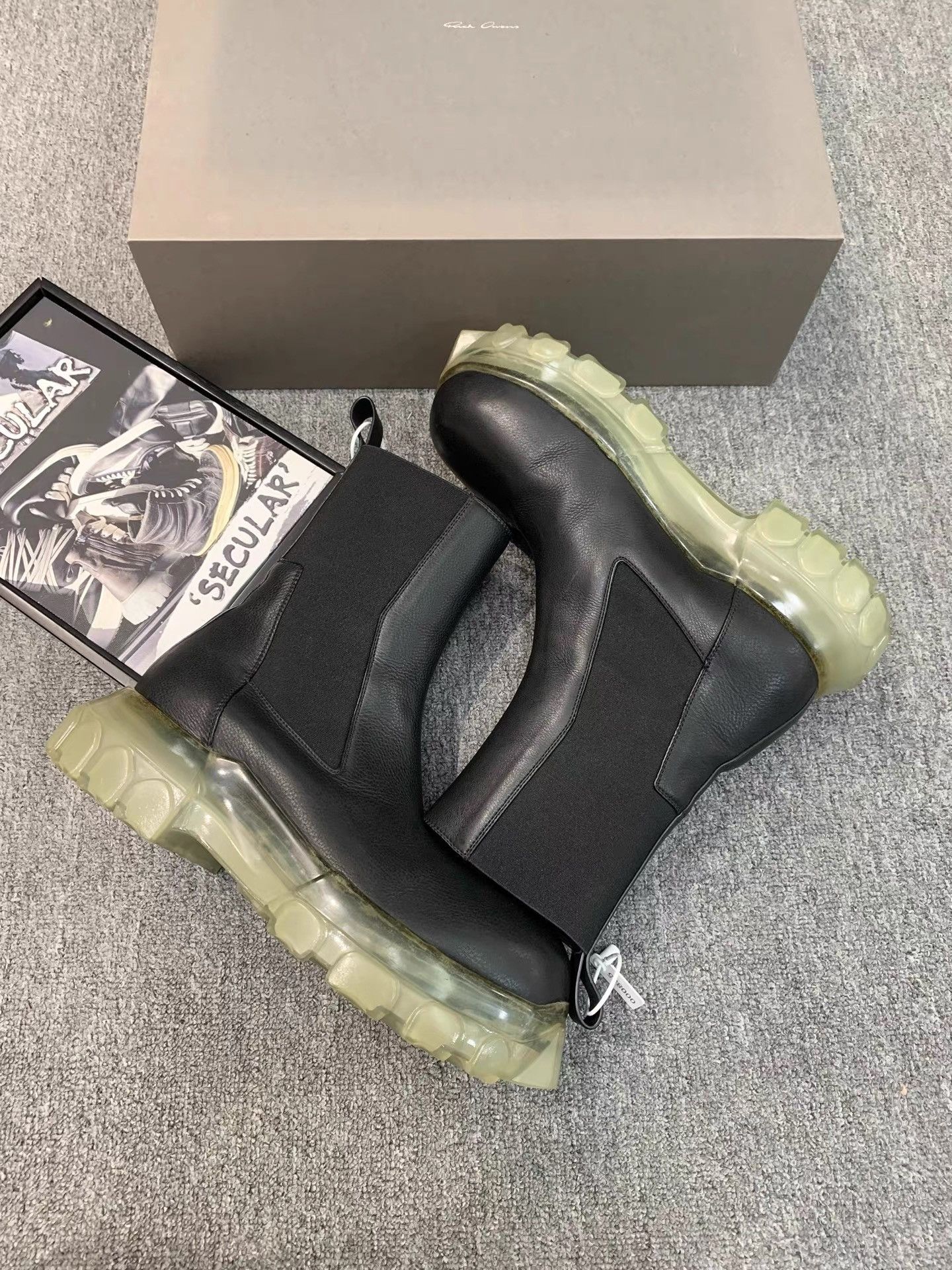 Rick Owens Rick Owens Main Line Leather Octopus Sole Chelsea Boots K34 Size US 9 / EU 42 - 5 Thumbnail