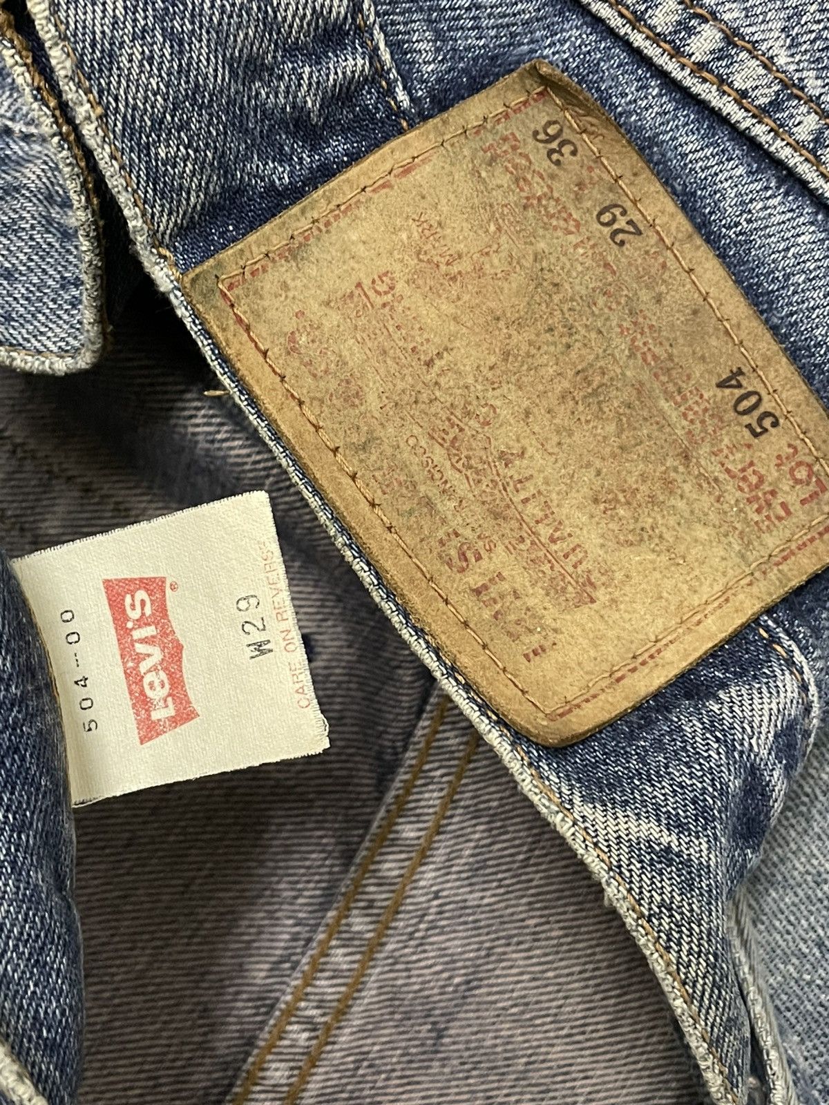 Levi's Vintage Clothing VINTAGE 504 LEVIS USA DESIGNER 90S BLUE WASHED OG DENIM Size US 29 - 17 Thumbnail