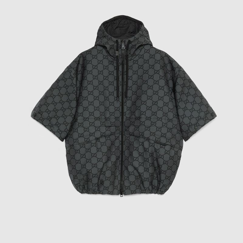 Gucci o1loc1c0126 770275 GG Ripstop Nylon Jacket in Grey & Black Size US M / EU 48-50 / 2 - 5 Thumbnail