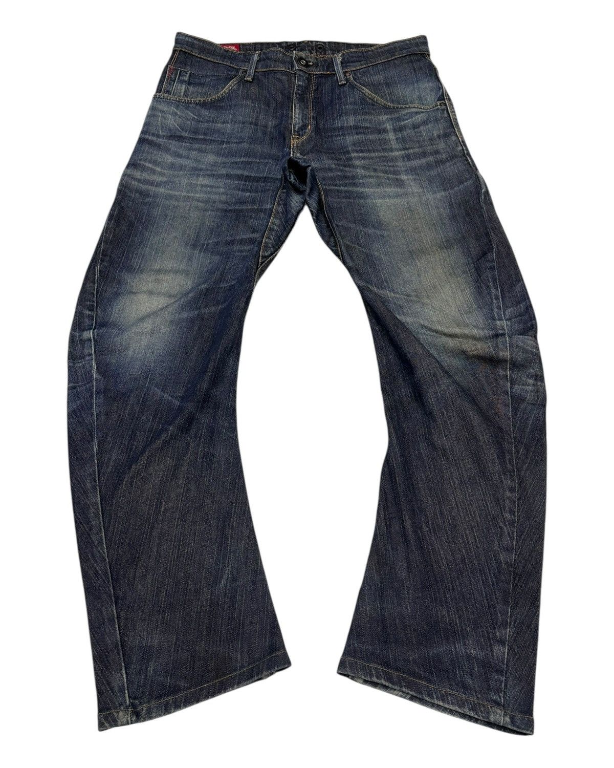 Kapital Edwin Blue Trip Curved Banana Cut Loose Jeans Size US 34 / EU 50 - 1 Thumbnail