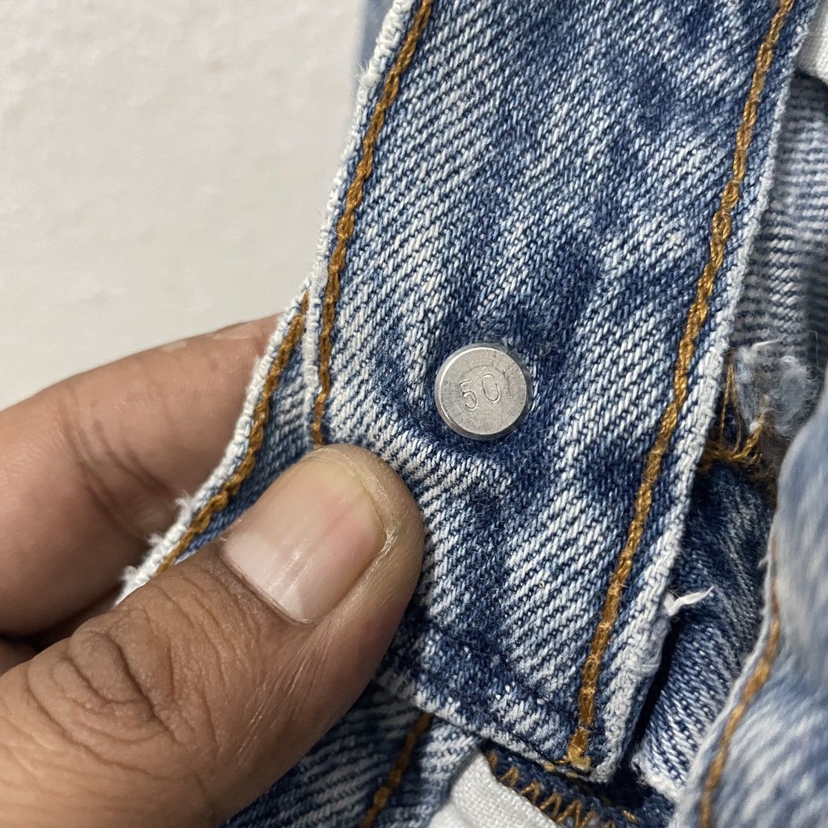 Levi's Vintage 80s Levis Lot 501 Button 50 Distressed Denim Size US 29 - 6 Thumbnail