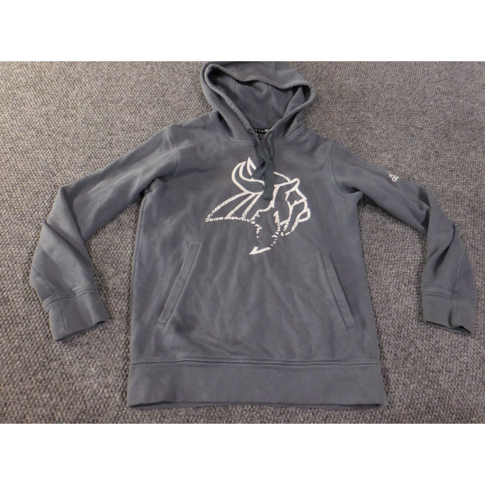 Adidas adidas Hoodie Mens S Blue Retro Vikings Graphic Logo Active Football Pullover KnIT Logo Size US S / EU 44-46 / 1 - 4 Thumbnail
