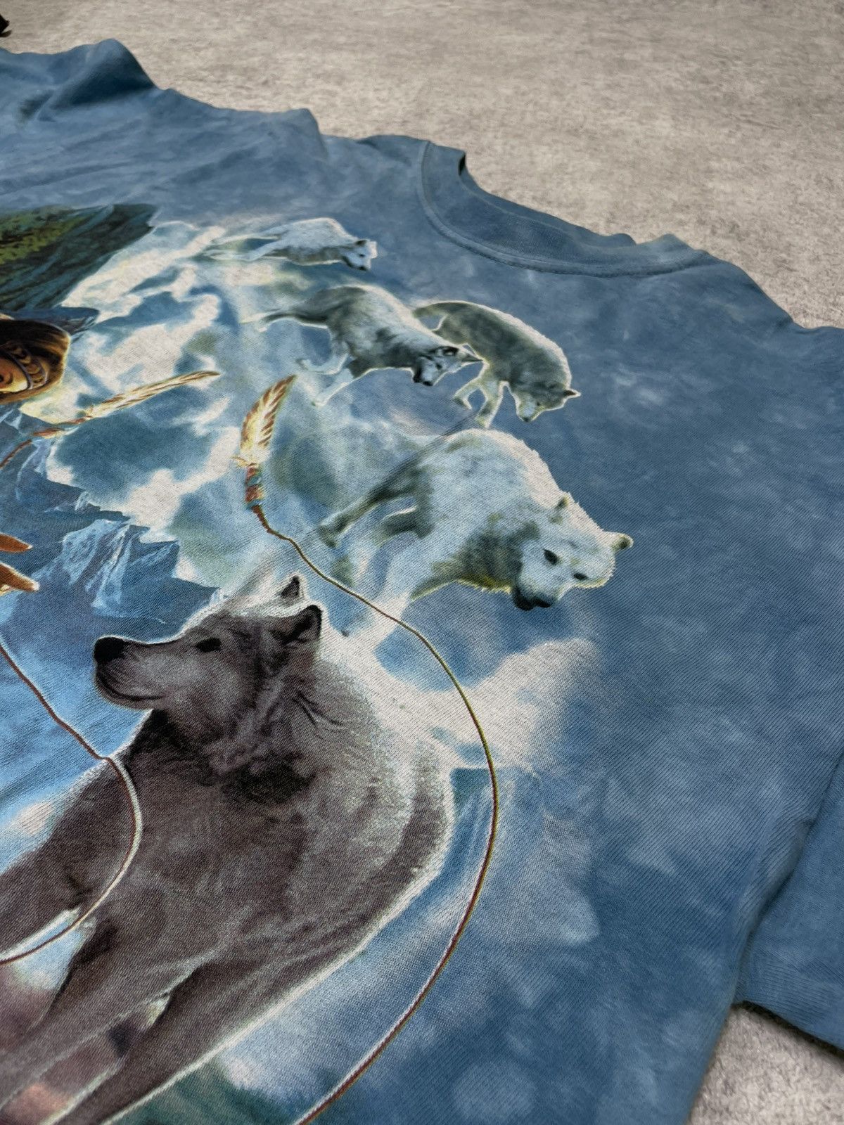 Japanese Brand × The Mountain × Vintage Y2K The Mountain Tee, Wolves And Woman In Dreamscape Size US L / EU 52-54 / 3 - 6 Thumbnail