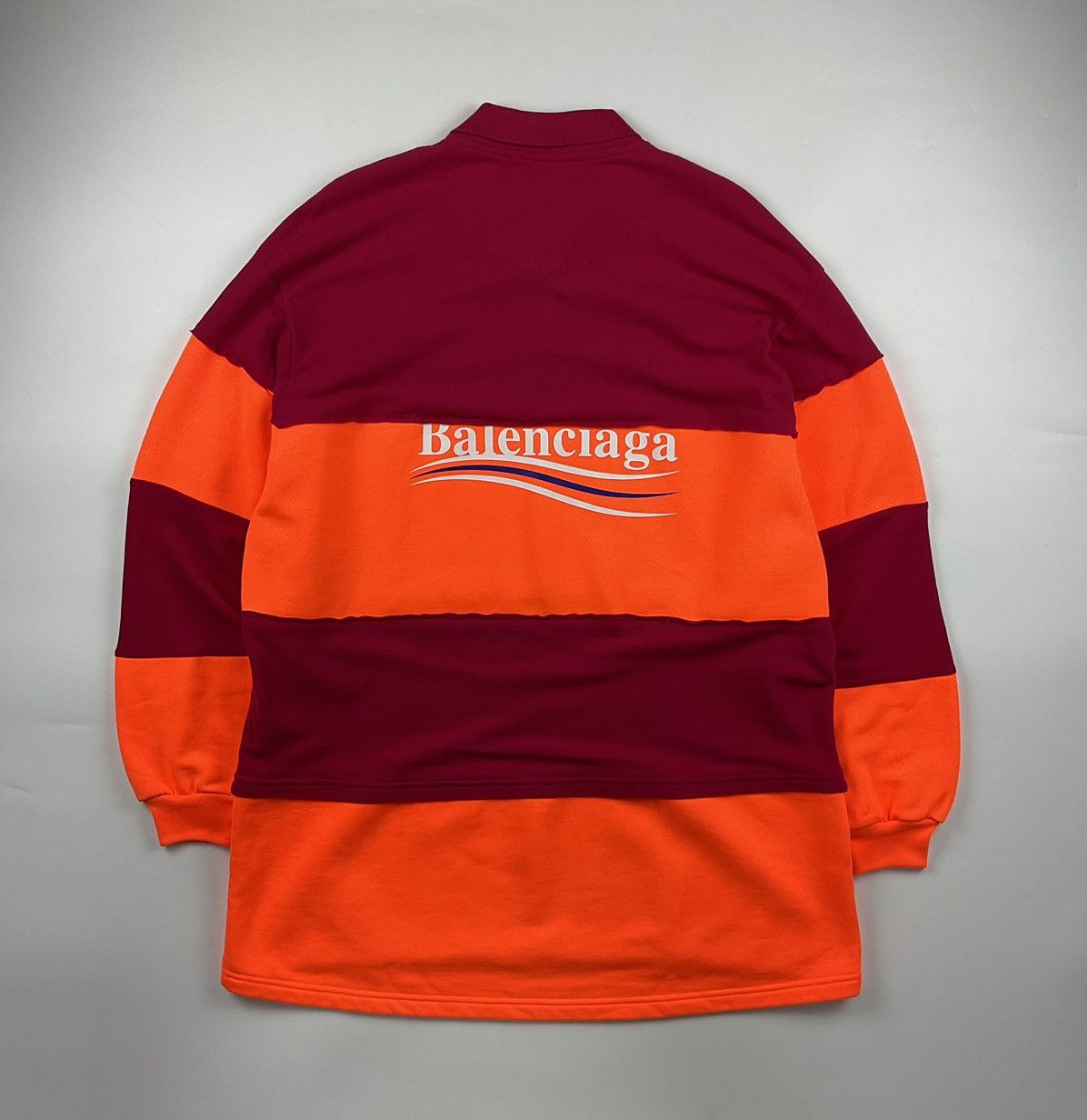 Balenciaga Balenciaga Patchwork Oversized Long Sleeve Polo Shirt Size US XS / EU 42 / 0 - 3 Thumbnail
