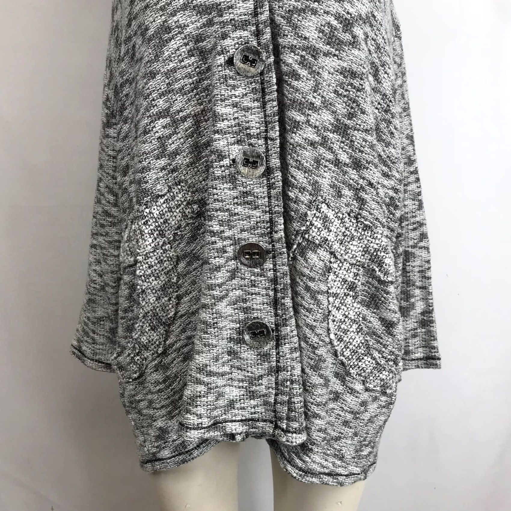 Soft Surroundings VINTAGE Soft Surroundings Marled Knit Hooded Cardigan Vest Open Front Pockets XL Size XL / US 12-14 / IT 48-50 - 3 Thumbnail