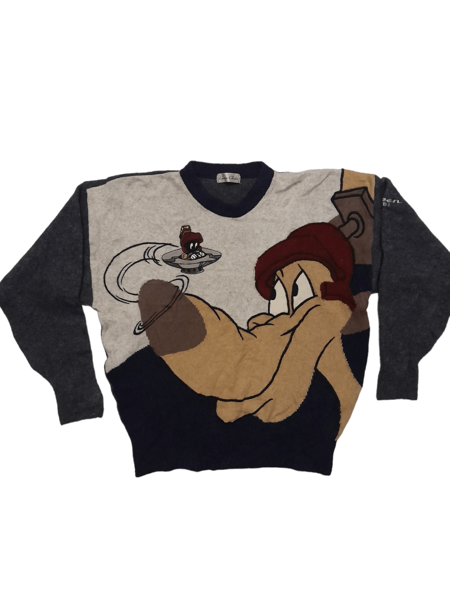 Cartoon Network × Vintage 90s Marvin the Martian Vs. Pluto knitwear Sweater (S161) Size US L / EU 52-54 / 3 - 1 Thumbnail