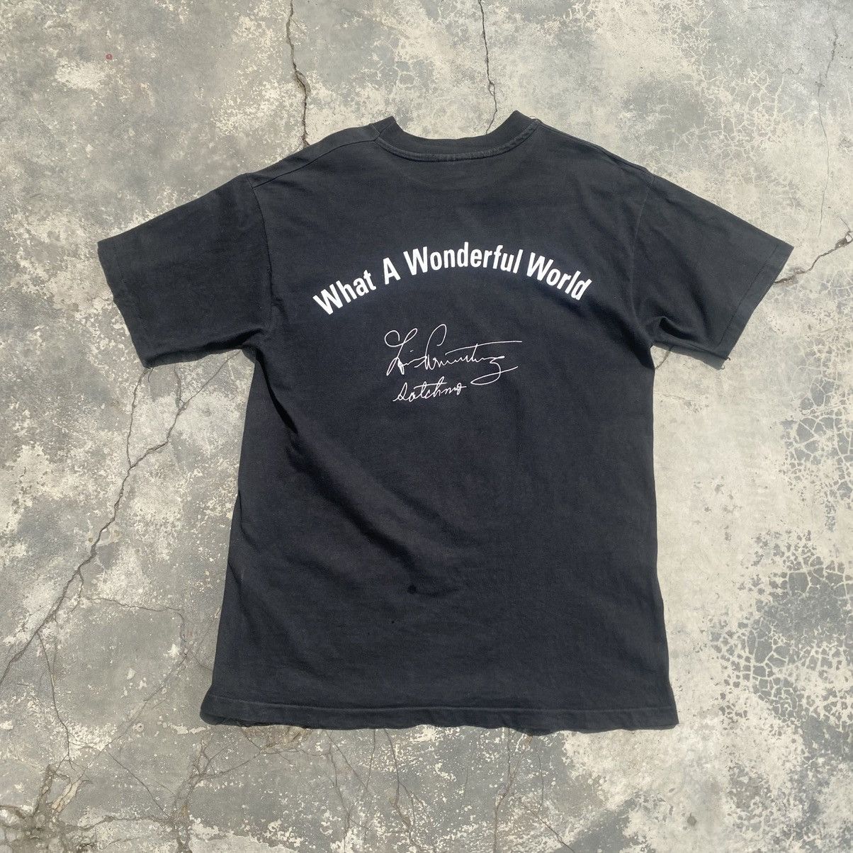 Band Tees × Rap Tees × Vintage 1990s Louis Amstrong What A Wonderful World tee Size US M / EU 48-50 / 2 - 2 Thumbnail