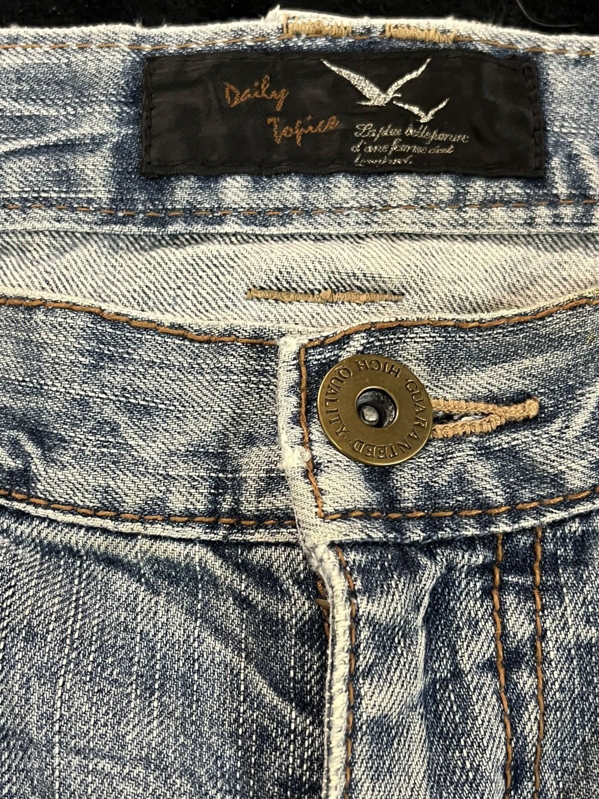 If Six Was Nine Vintage Daily Topics Double Waist Ripped Distressed Denim Size US 36 / EU 52 - 10 Thumbnail