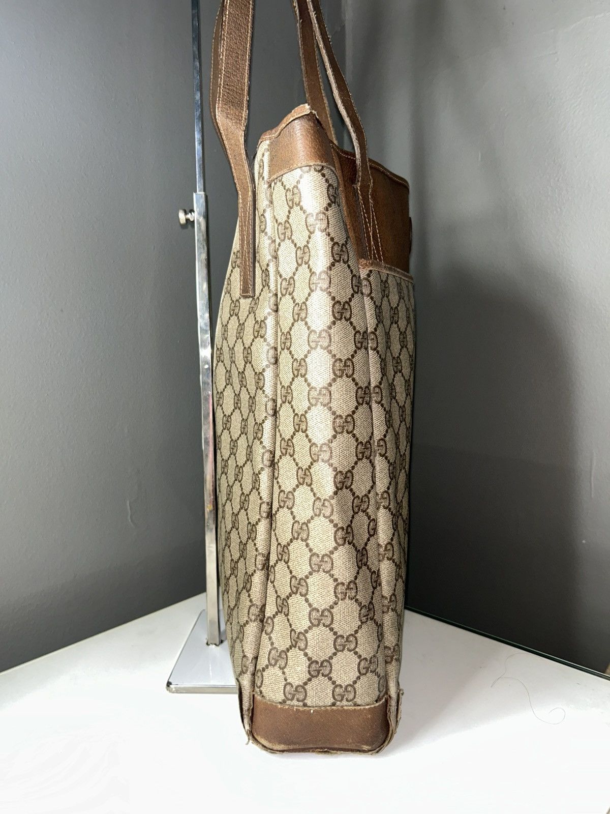 Gucci Vintage Gucci GG Supreme Tote Bag (project piece) Size ONE SIZE - 9 Thumbnail