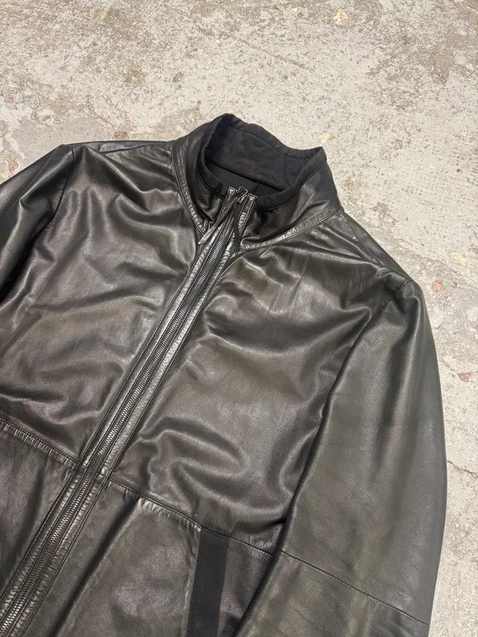 Emporio Armani SS2011 Emporio Armani Black Leather Jacket Size US L / EU 52-54 / 3 - 5 Thumbnail