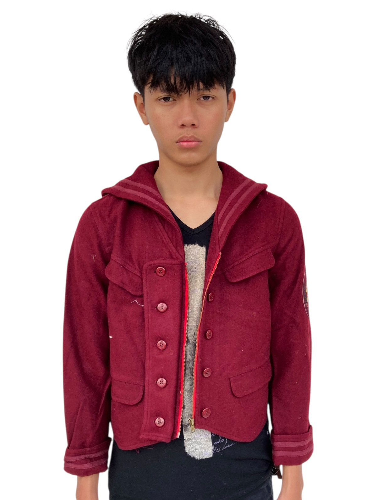 20471120 FW1990 Milk/Mikboy - Wool Sailor Jacket Size M / US 6-8 / IT 42-44 - 2 Thumbnail