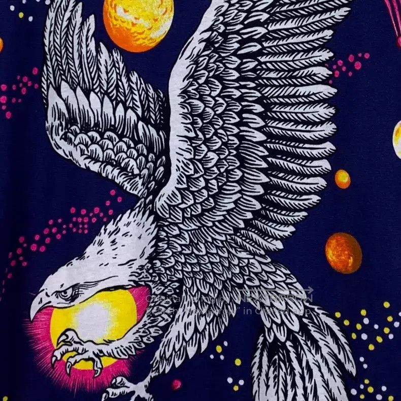 Gucci Gucci Dark blue planet eagle print cotton round-neck short Size US S / EU 44-46 / 1 - 4 Thumbnail