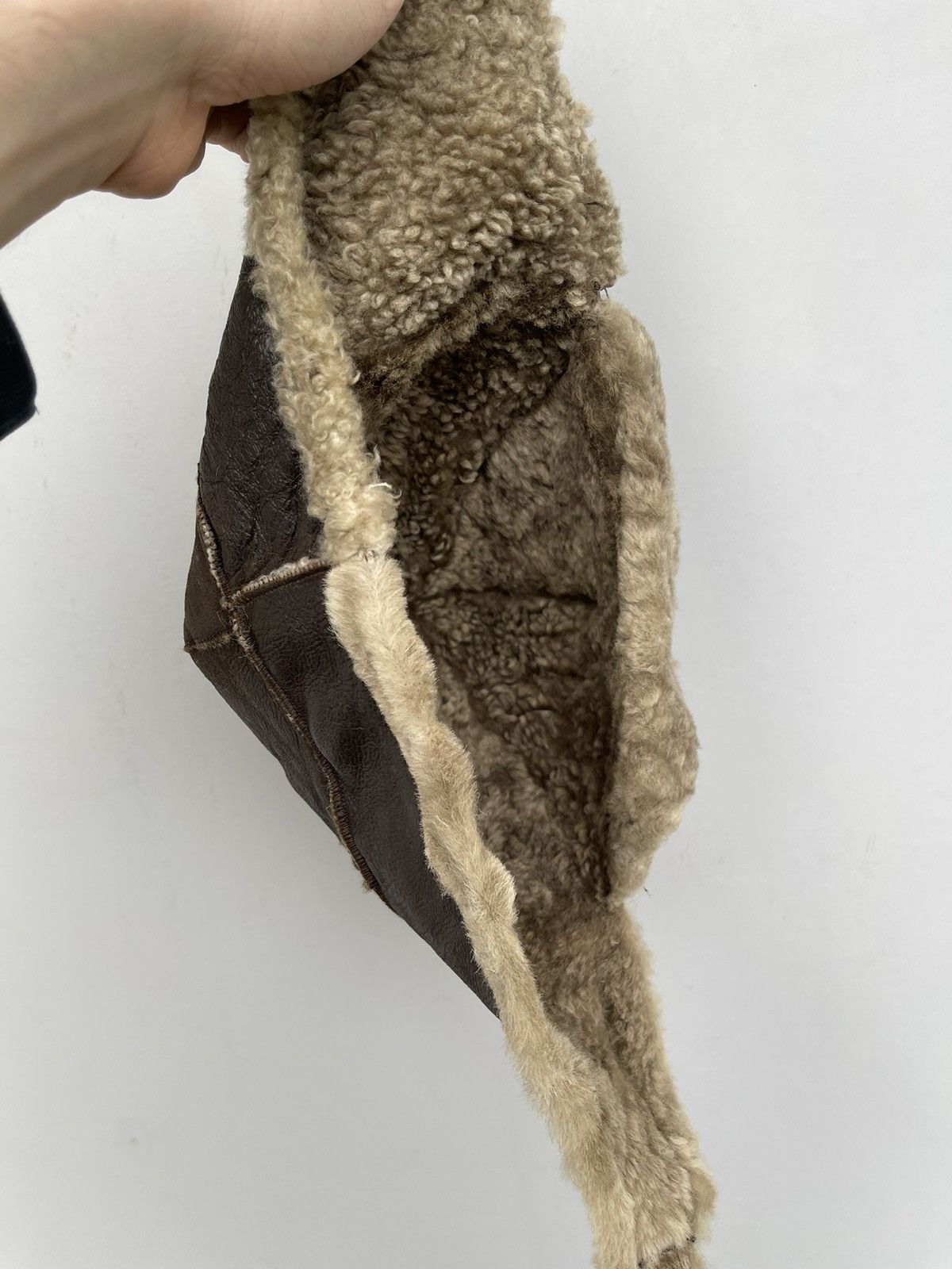 Vintage 1980s USHANKA Y2K FLYER'S LEATHER TRAPPER HAT WITH SHEARLING Size ONE SIZE - 14 Thumbnail