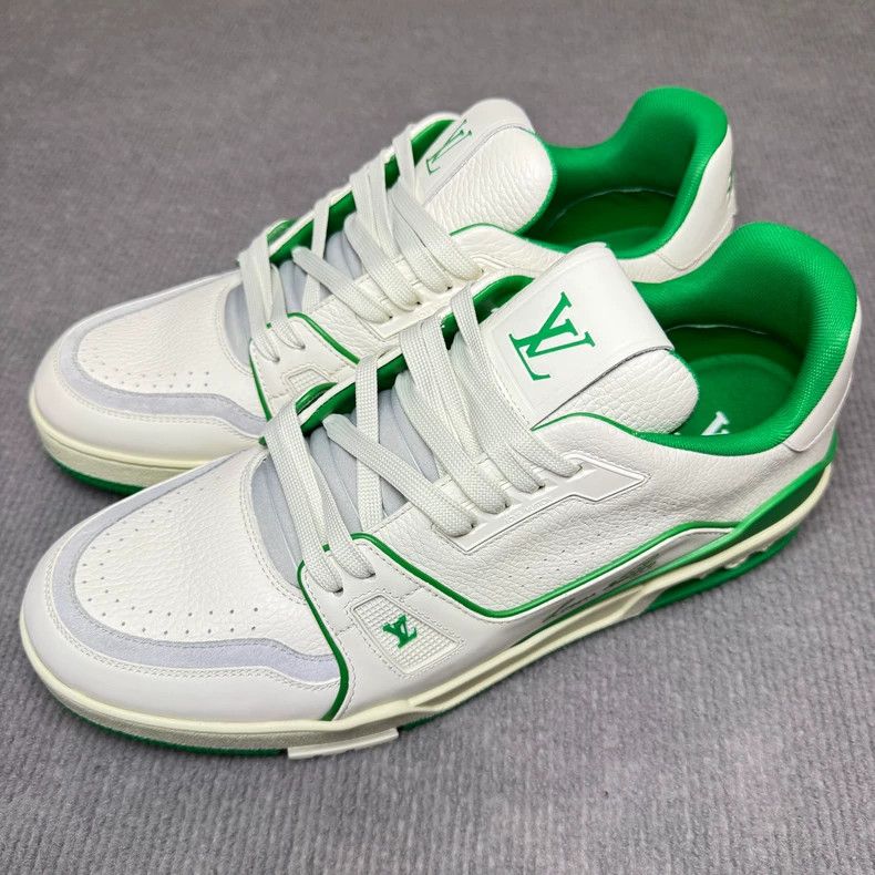 Louis Vuitton Louis Vuitton LV Trainer White Green - dmc Size US 10.5 / EU 43-44 - 1 Thumbnail
