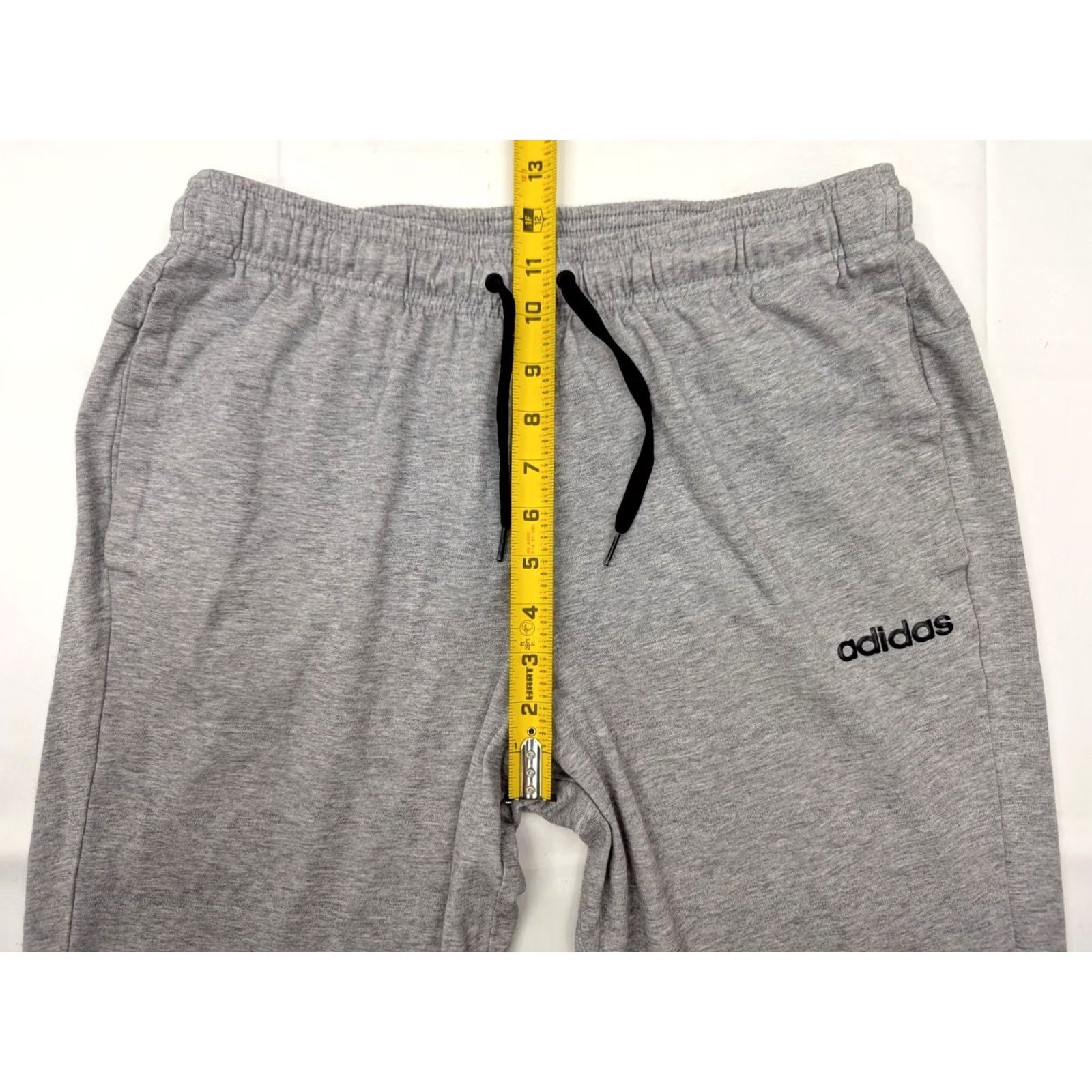 Adidas Adidas Sweat Pants Men L (30x29) Gray Athletic Tapered Lightweight Elastic Waist Size US 33 - 5 Thumbnail
