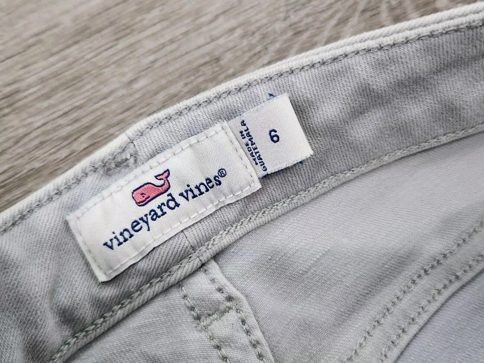 Designer Vinyard Vines Skinny Jeans Size 6 Grey Stretch Size 28" / US 6 / IT 42 - 3 Thumbnail