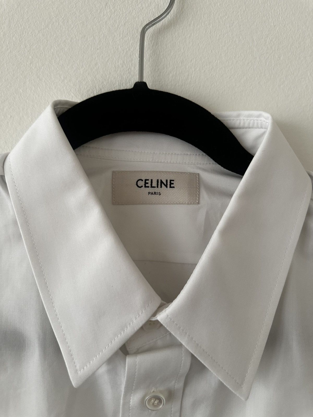 Celine 24SS Loose Shirt White Cotton Poplin Triomphe Sz 38 Size US S / EU 44-46 / 1 - 6 Thumbnail