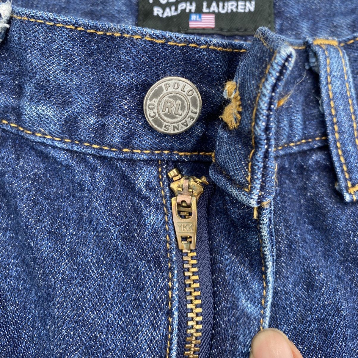 Polo Ralph Lauren × Ralph Lauren × Vintage Polo Ralph Lauren Jeans Baggy Hip Hop 90s Dark Blue Denim Size US 31 - 11 Thumbnail