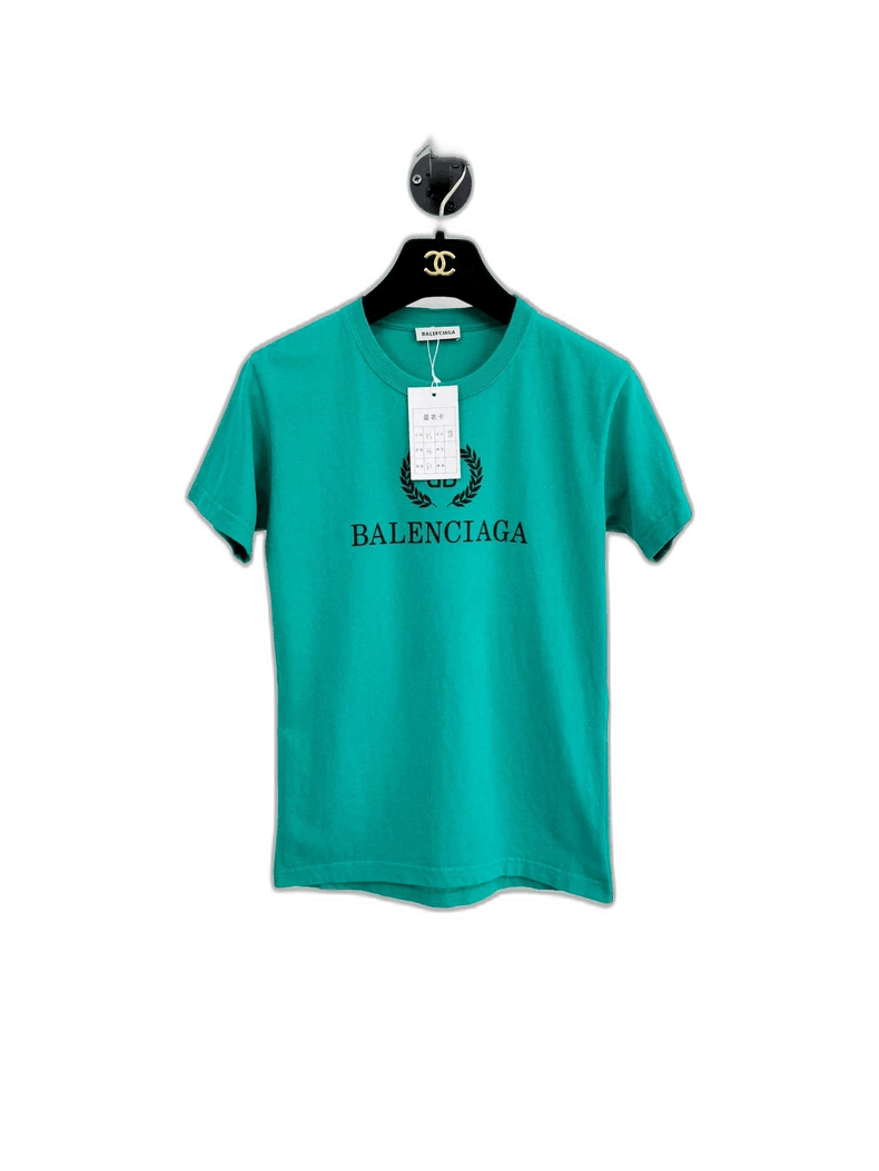 Balenciaga Balenciaga Short Sleeve Teal T-shirt Size XS Size XS / US 0-2 / IT 36-38 - 1 Thumbnail