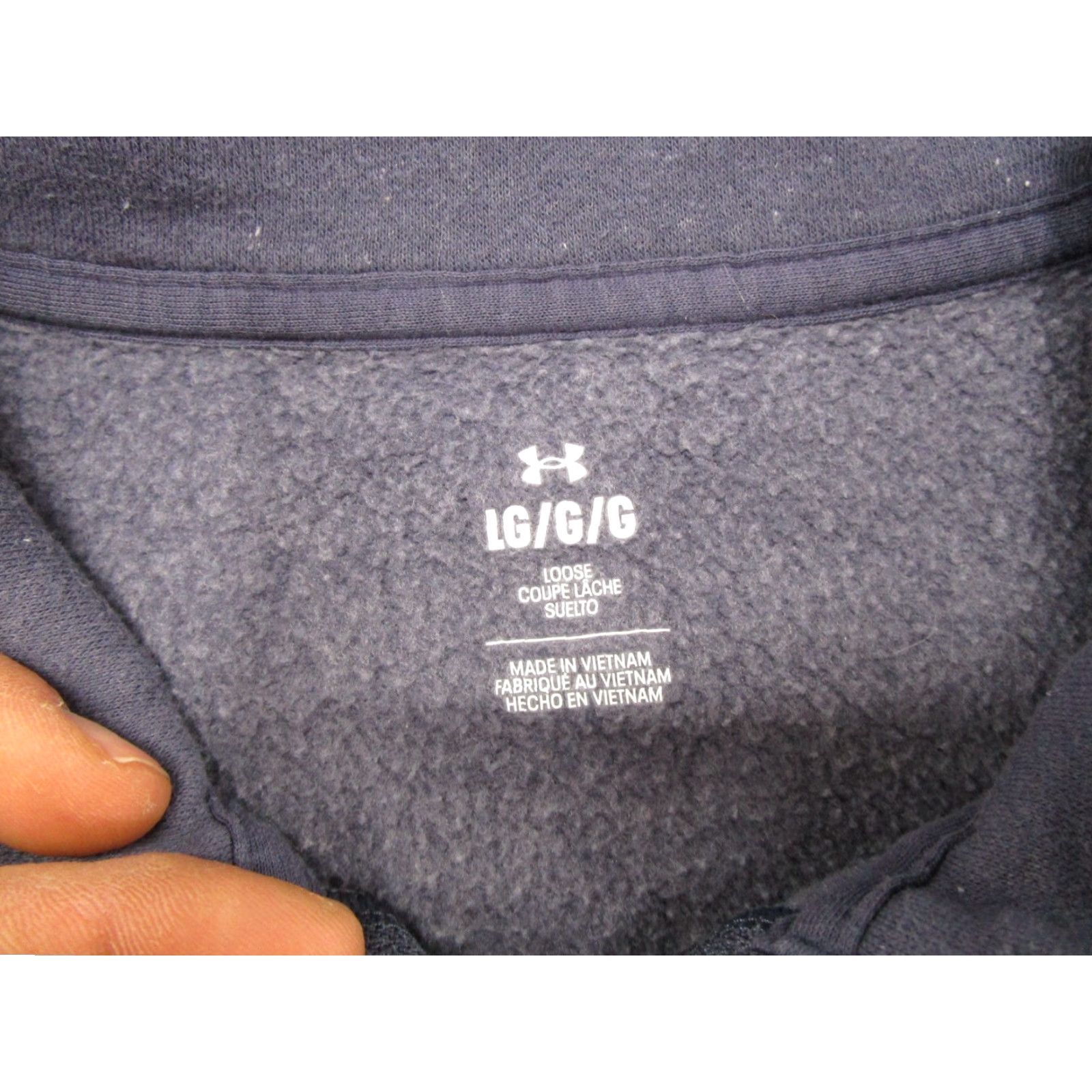 Under Armour Under Armour Womens Sweatshirt Pullover Zip 1/2 Half Zip Fleece Blue L Pullover Activewear Size L / US 10 / IT 46 - 2 Thumbnail