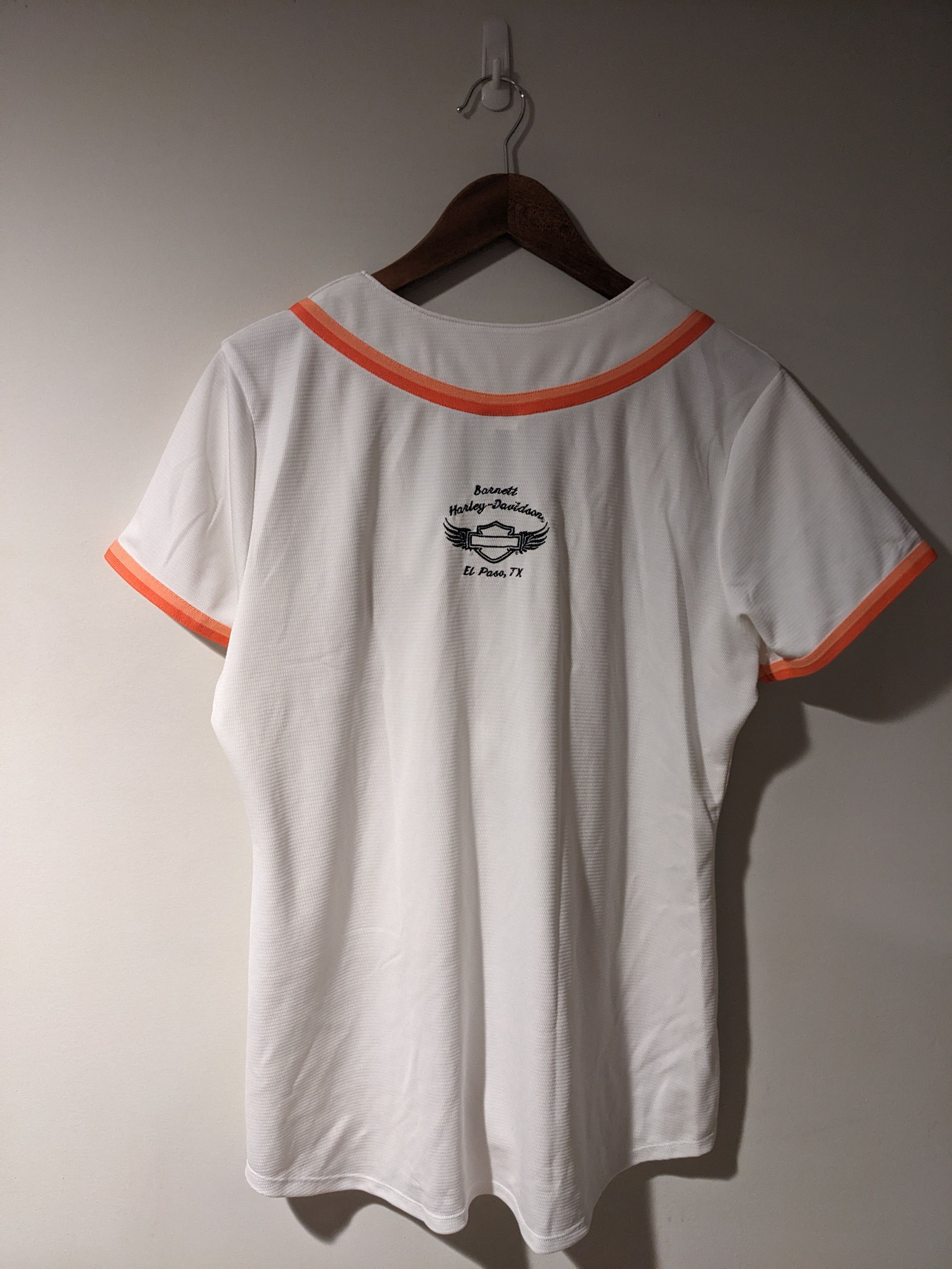 Harley Davidson × Vintage Vintage Y2K Harley Davidson Womans X-Large Baseball Jersey Size XL / US 12-14 / IT 48-50 - 4 Thumbnail