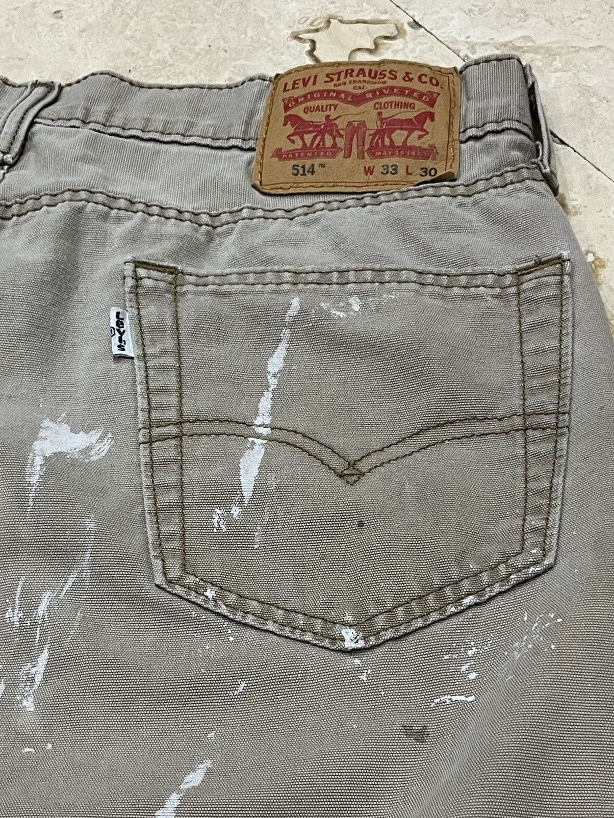Levi's × Vintage Levi’s 514 Painters Khaki Denim Jeans Size US 33 - 5 Thumbnail