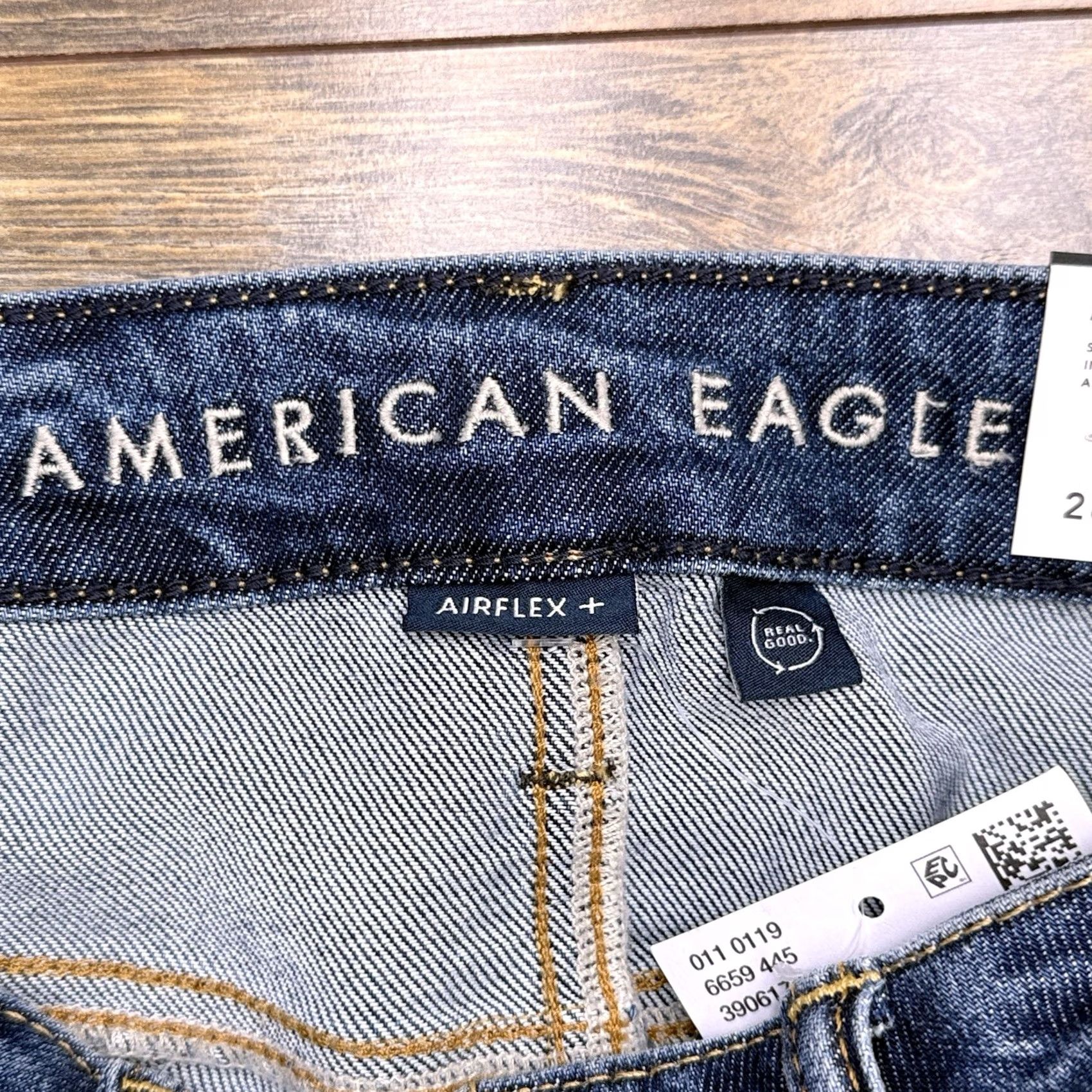 American Eagle Outfitters American Eagle Outfitters Jeans Male 28x32 Slim Distressed Button Logo Belt Loops 5-Pocket Denim Blue Cotton Blend Mid Rise Skinny Modern Comfort Size US 28 / EU 44 - 5 Thumbnail
