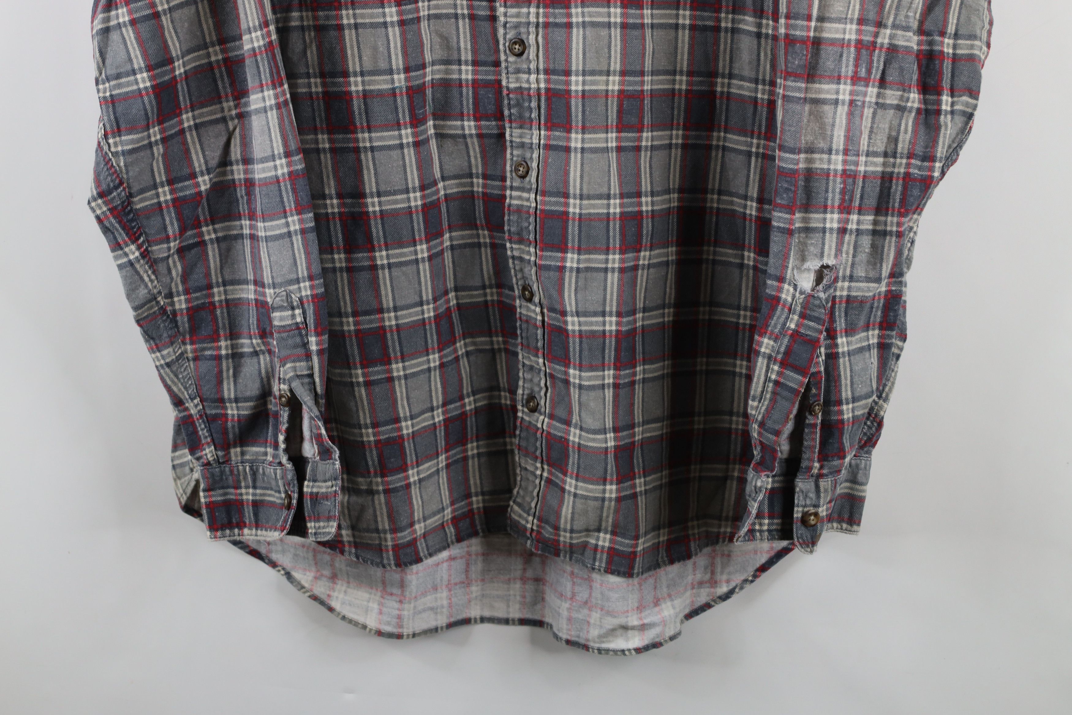 J.Crew × Vintage Vintage 90s J Crew Flannel Collared Button Shirt Plaid Size US L / EU 52-54 / 3 - 3 Thumbnail