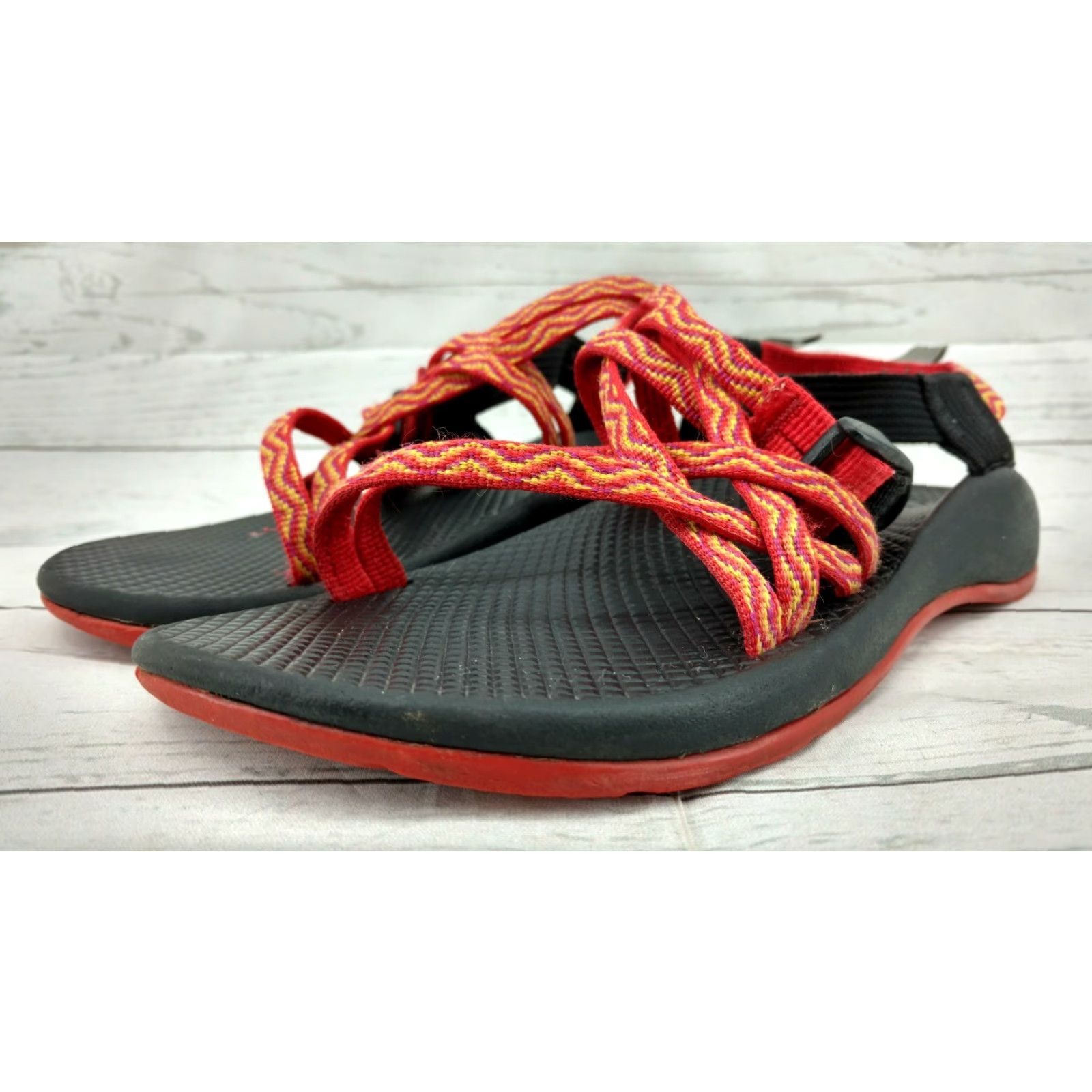 Chaco Chaco ZX/1 Classic Womens Sport Sandals Sz 5 Hiking Water Outdoor Orange Size US 5 / IT 35 - 4 Thumbnail