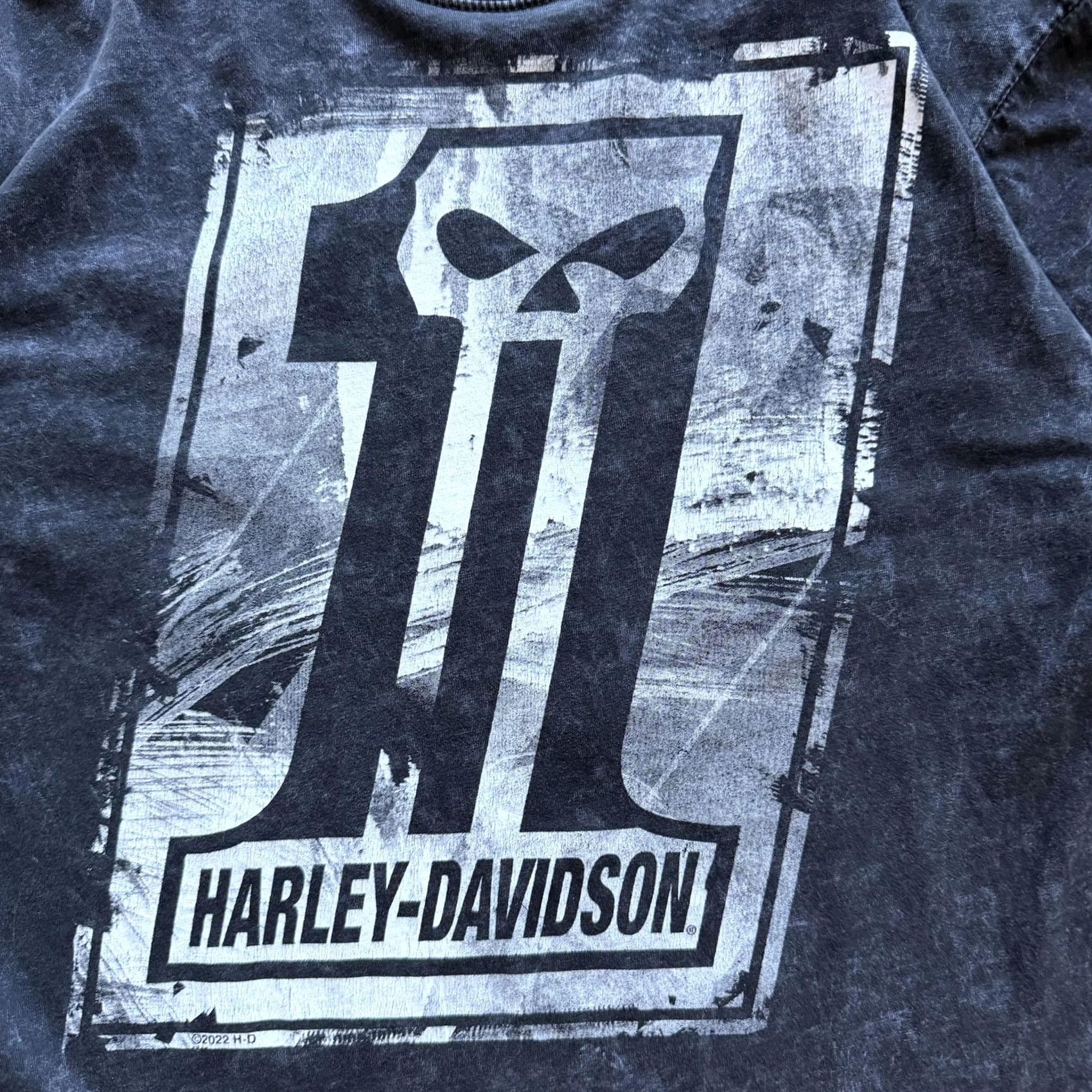 Harley Davidson VINTAGE Harley-Davidson Tee Shirt Mens M Black Green Skull Biker Graphic Front Back Decal O'Fallon IL Size US M / EU 48-50 / 2 - 4 Thumbnail