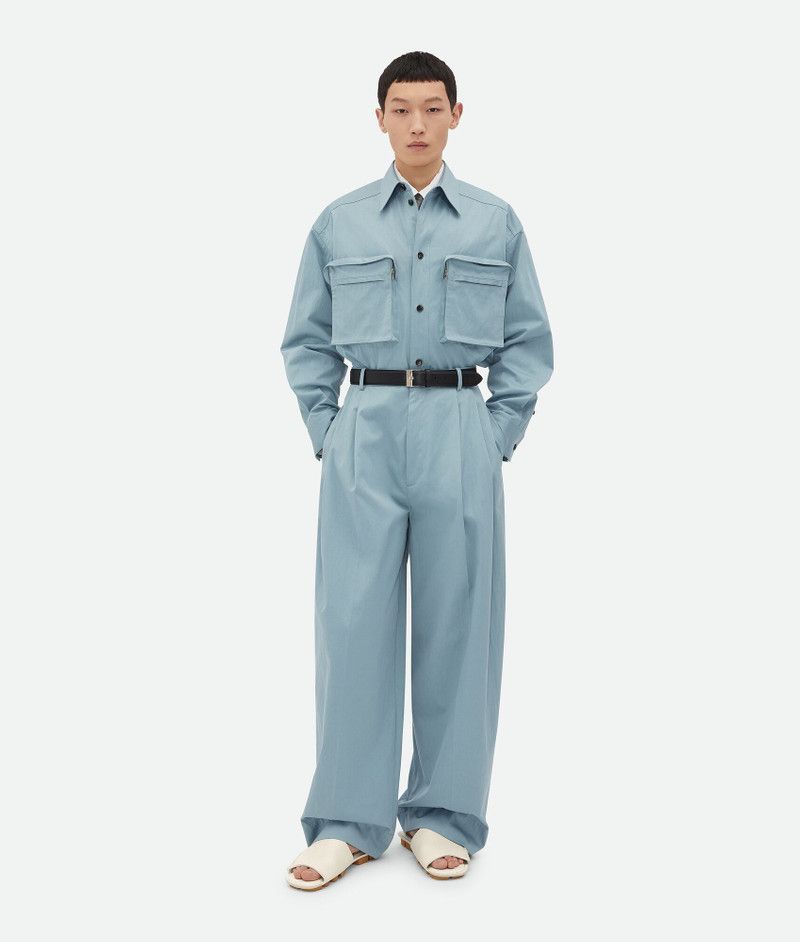 Bottega Veneta o1s1rm0326 Cotton Twill Trousers in Blue Size US 34 / EU 50 - 1 Thumbnail