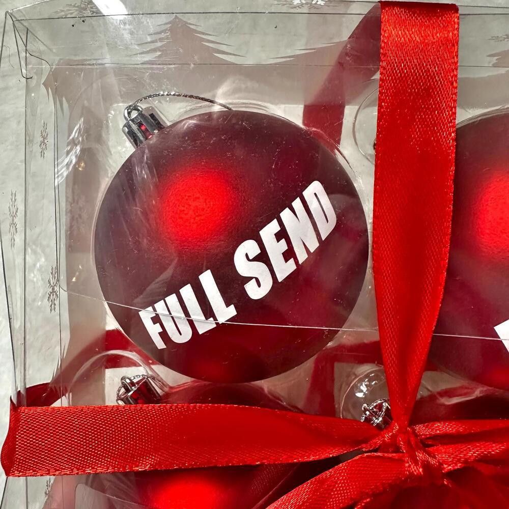 Full Send NWT Full Send Red Christmas Ornaments Set - 4 Pack Size ONE SIZE - 4 Thumbnail