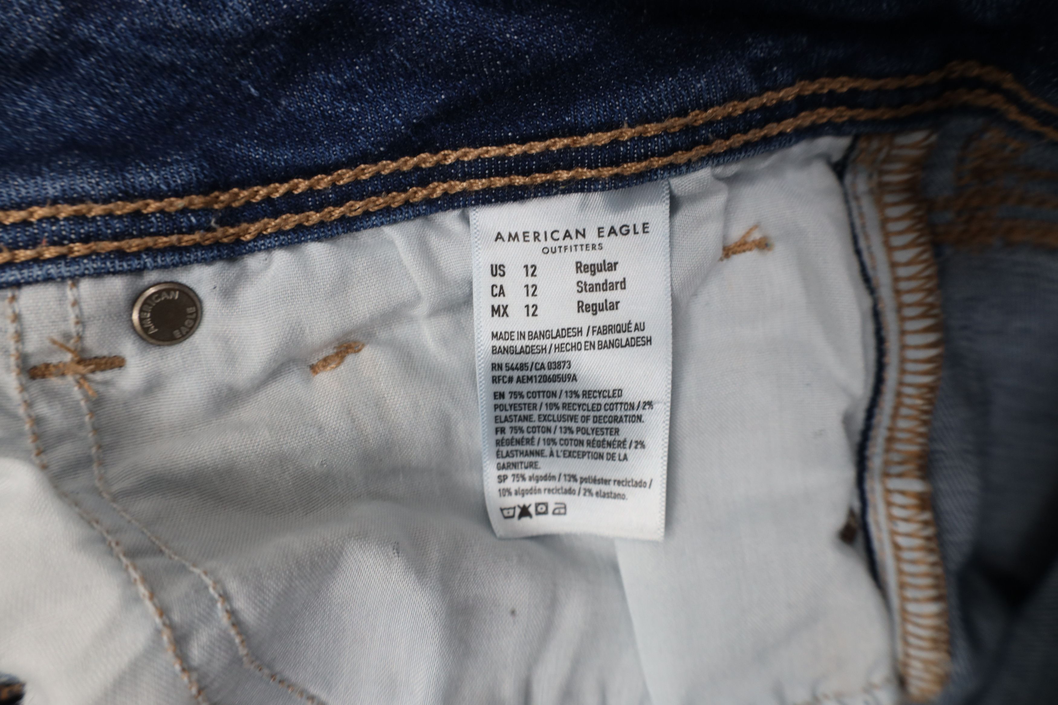 American Eagle Outfitters Vintage Y2K American Eagle Stretch Boot Cut Wide Leg Jeans Size 34" / US 12 / IT 48 - 9 Thumbnail