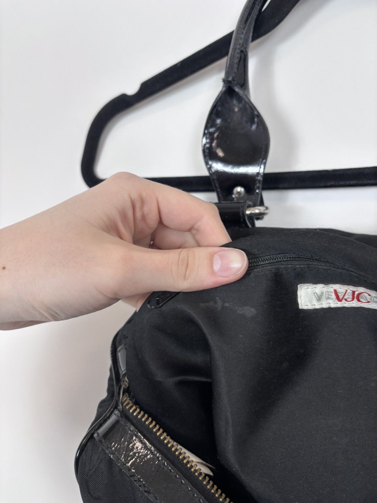 Versace Jeans Couture Versace Jeans Couture Black VJC Monogram Tote Handle Bag Size ONE SIZE - 17 Thumbnail