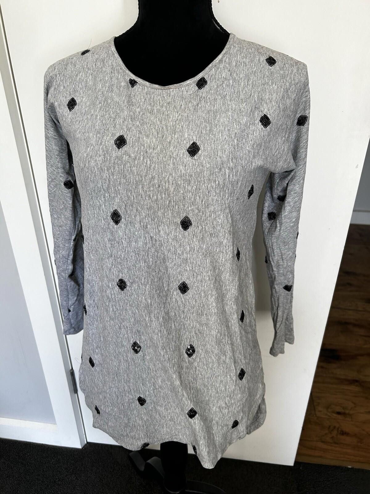 Other Cartel & Willow Long Sleeve Grey Sequin Diamond -Sz S (7) Size S / US 4 / IT 40 - 1 Thumbnail