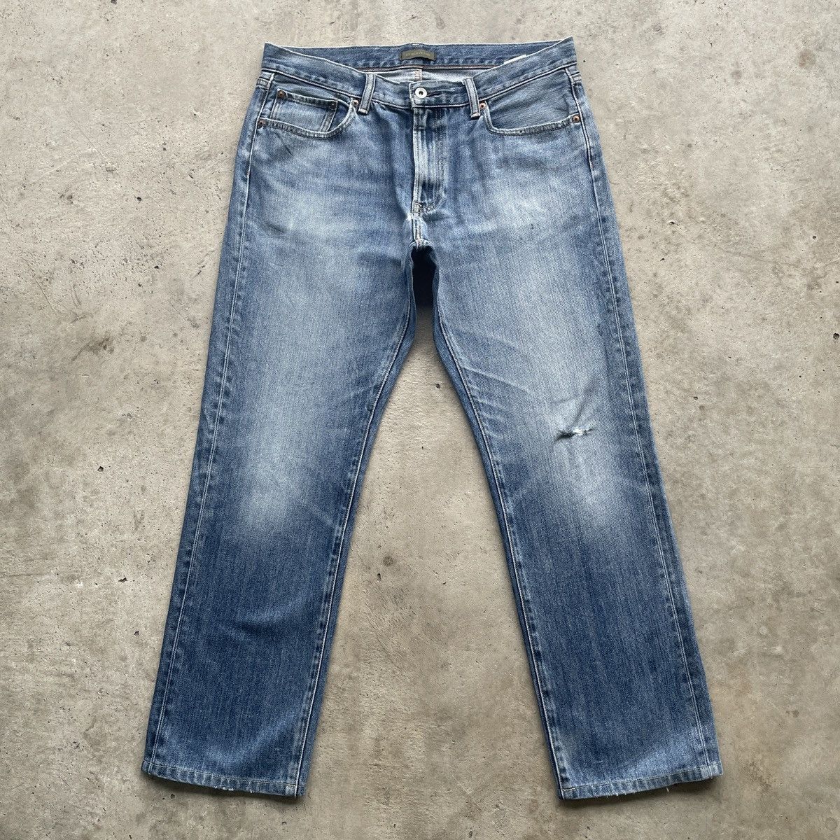 Japanese Brand × Jean × Vintage Vintage Faded Japanese Brand Denim Jeans Pants W35x30 Size US 35 - 1 Thumbnail