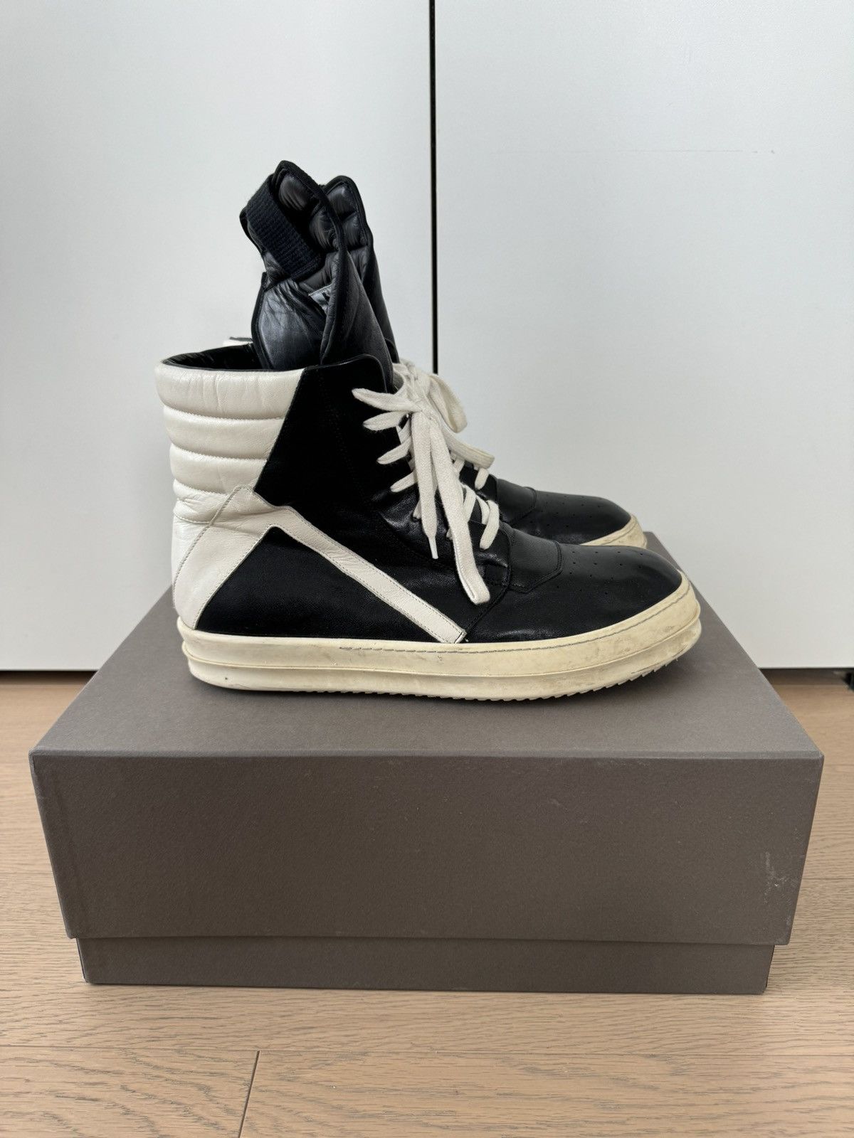Rick Owens Black / Milk Geobaskets SS13 ISLAND 43.5 | Grailed