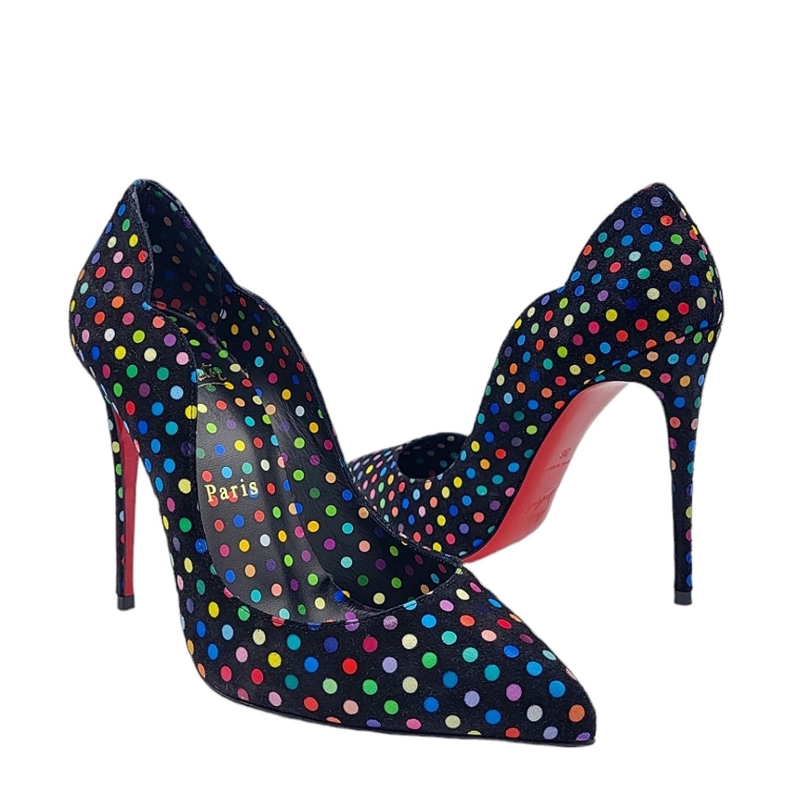 Christian Louboutin Christian Louboutin Hot Chick 100 Polka Dot Pumps Multi 36 Size US 5.5 / IT 35.5 - 3 Thumbnail