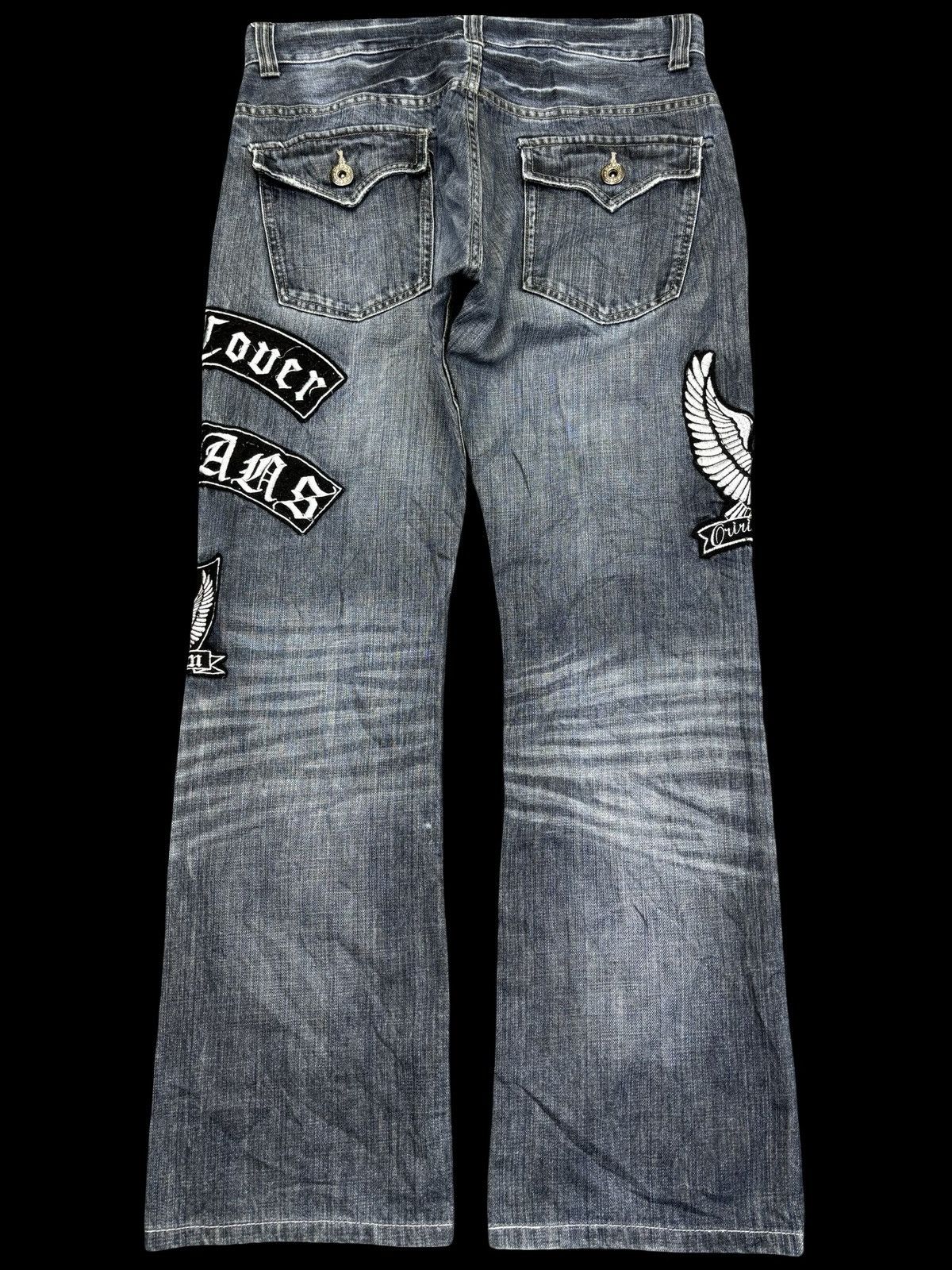 Japanese Brand 💥Flare💥Insane Oririn Crazy Fades Denim F858 Size US 33 - 2 Thumbnail