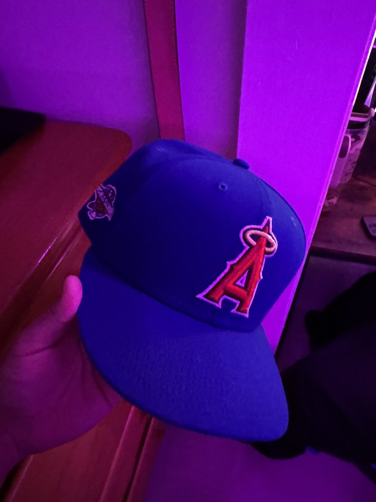 New Era Angels Blue fitted Size 38 - 1 Thumbnail