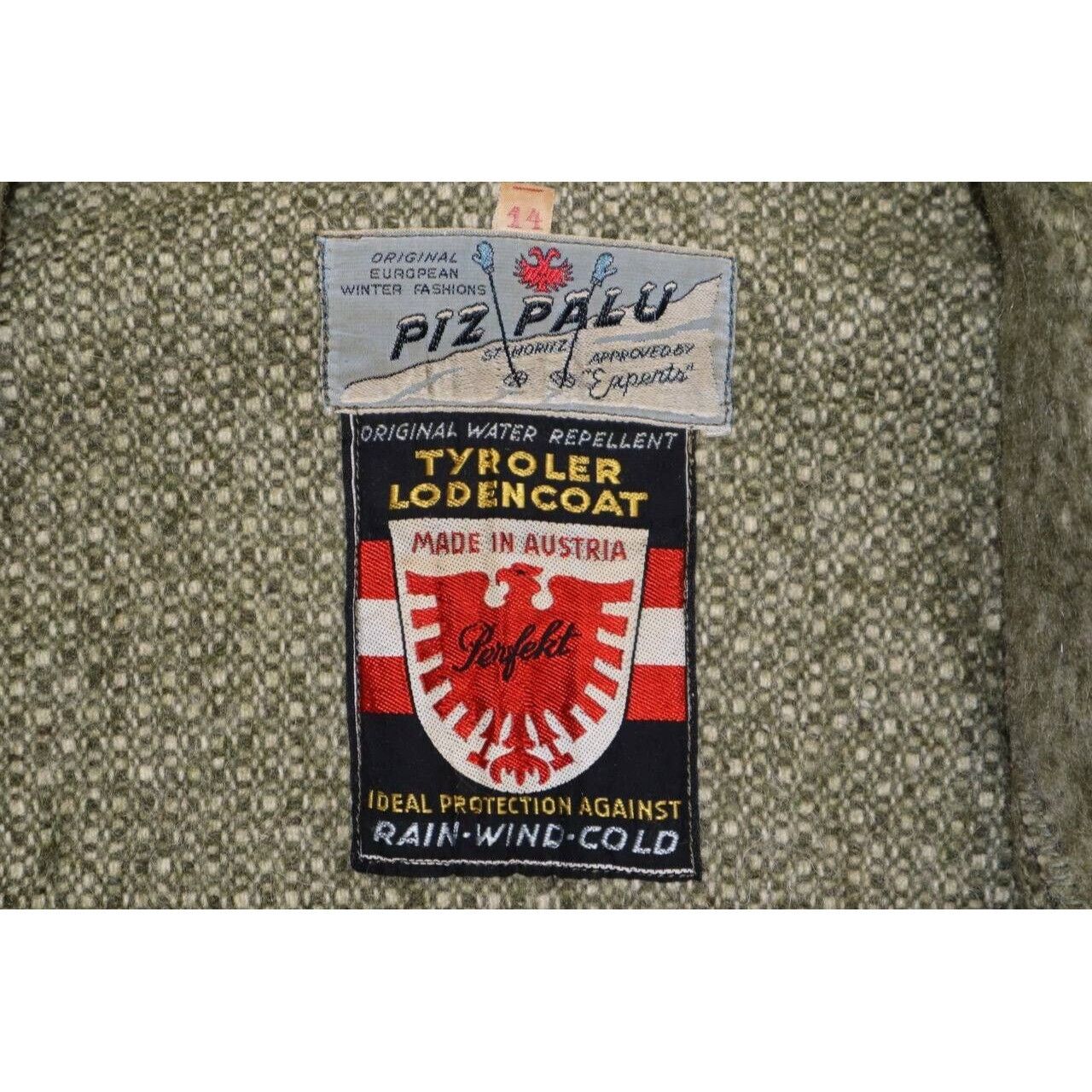 Vintage Vintage 70s Piz Palu Tyroler Loden Coat Green Rare Size 14 Size XL / US 12-14 / IT 48-50 - 5 Thumbnail