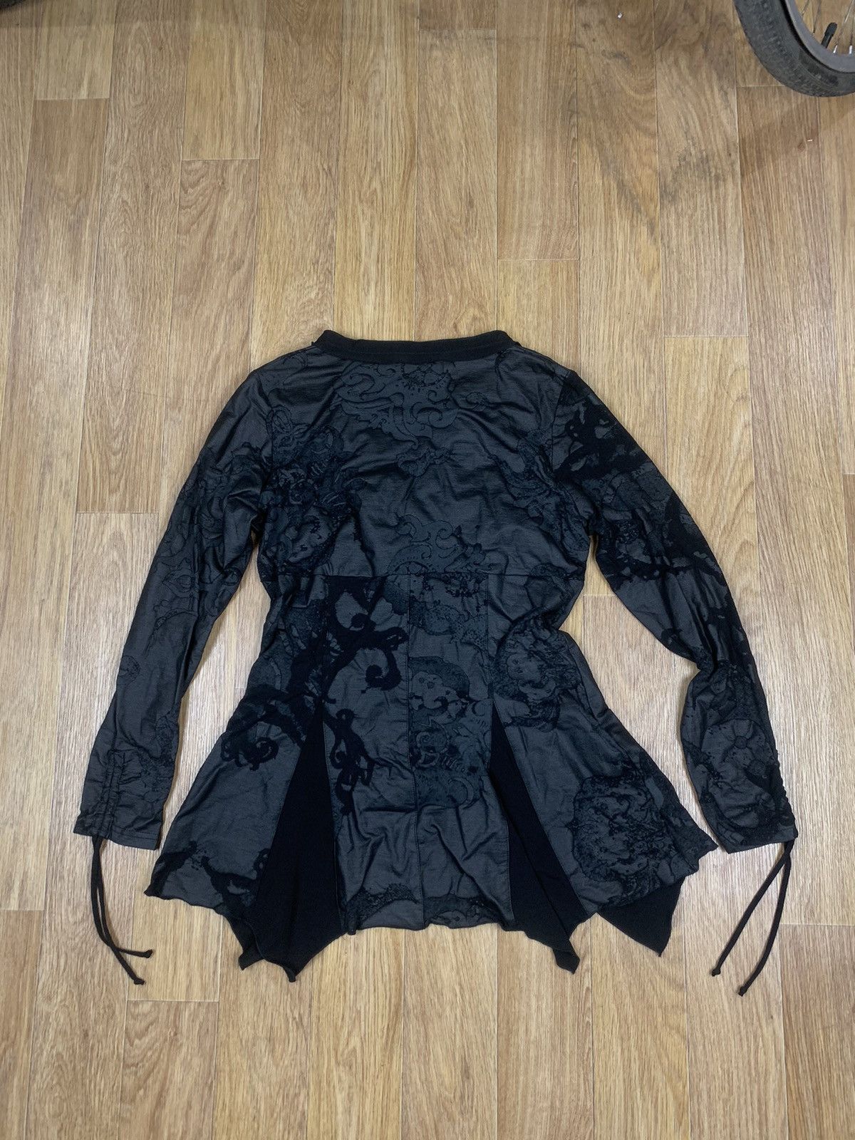 Annette Gortz Avantgarde Vintage Black Zip Blouse Size M / US 6-8 / IT 42-44 - 6 Thumbnail